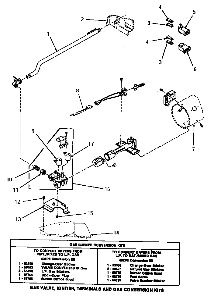 08 - GAS VALVE, IGN, TERM & GAS CONV KITS