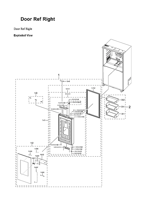 RIGHT REFRIGERATOR DOOR PARTS