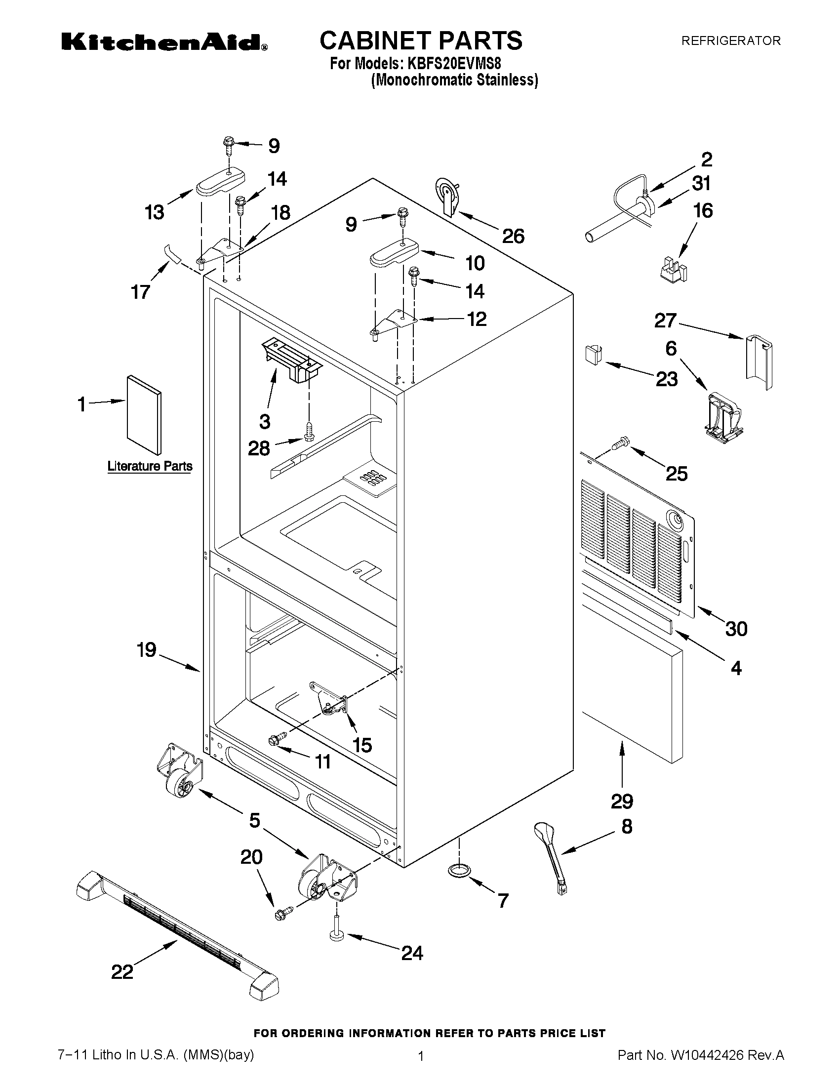 01 - CABINET PARTS