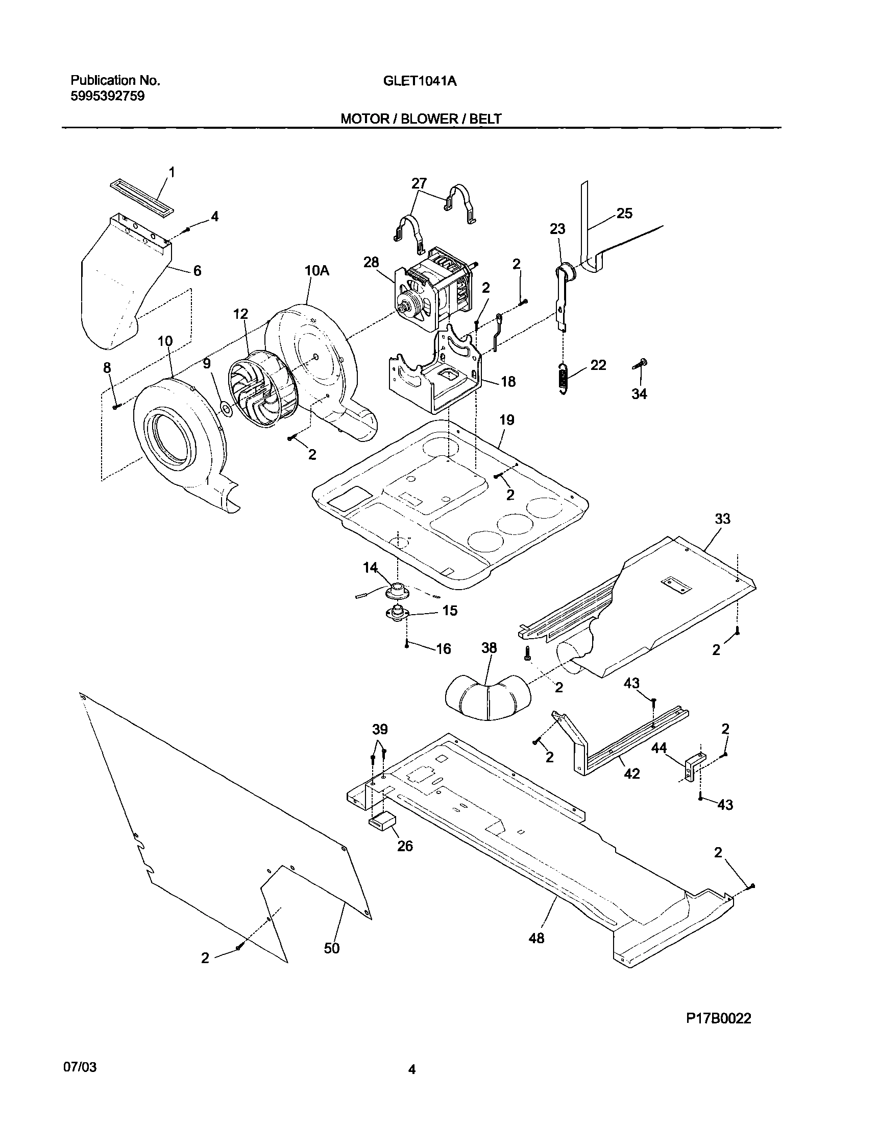 05 - MOTOR/BLOWER/BELT