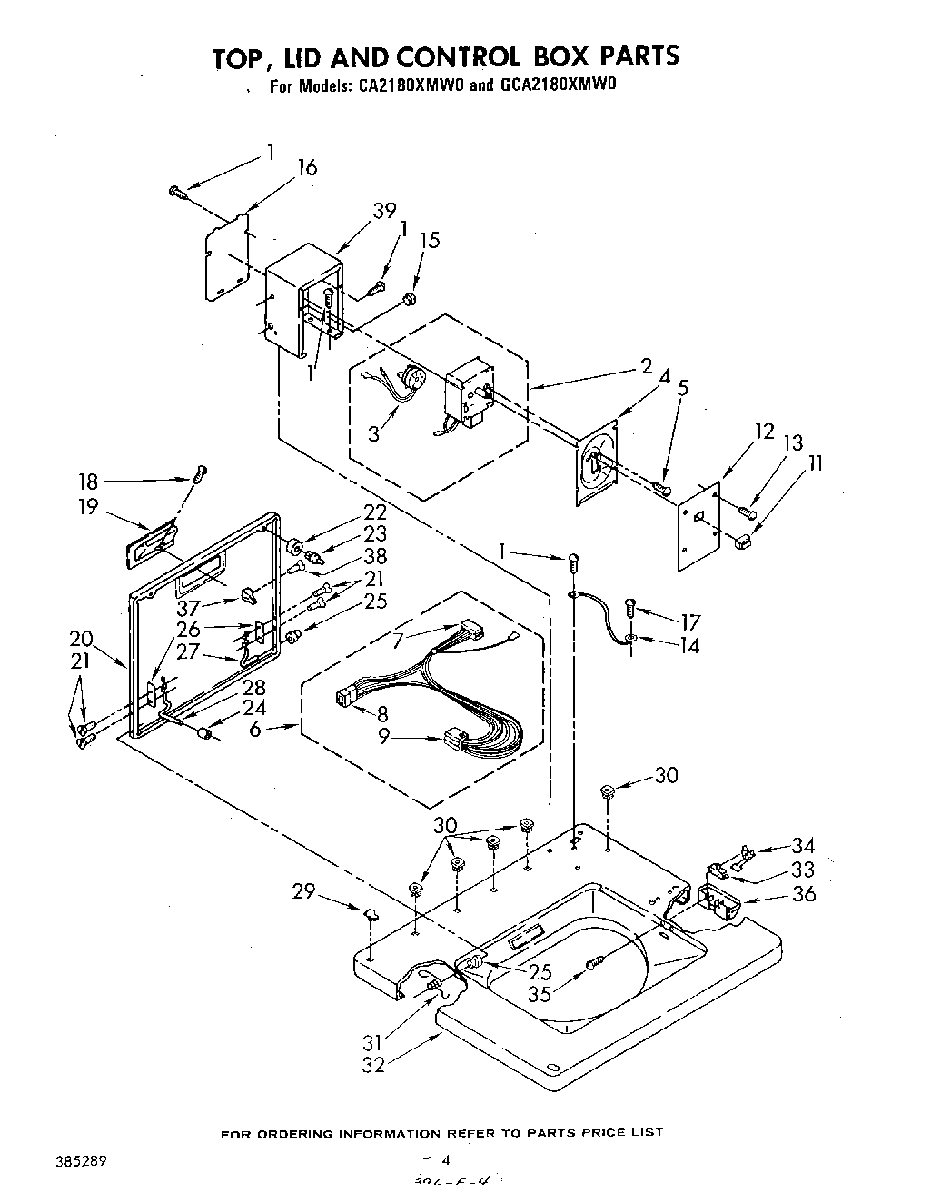 04 - TOP, LID AND CONTROL BOX