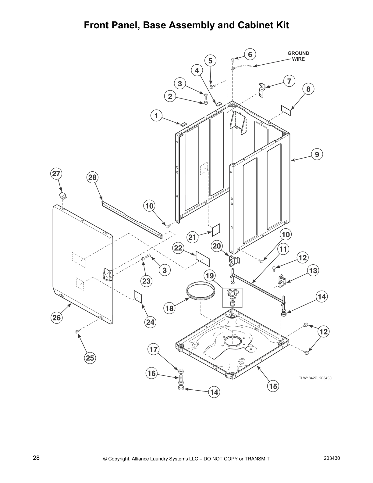 Front Panel, Base Assembly and Cabinet Kit