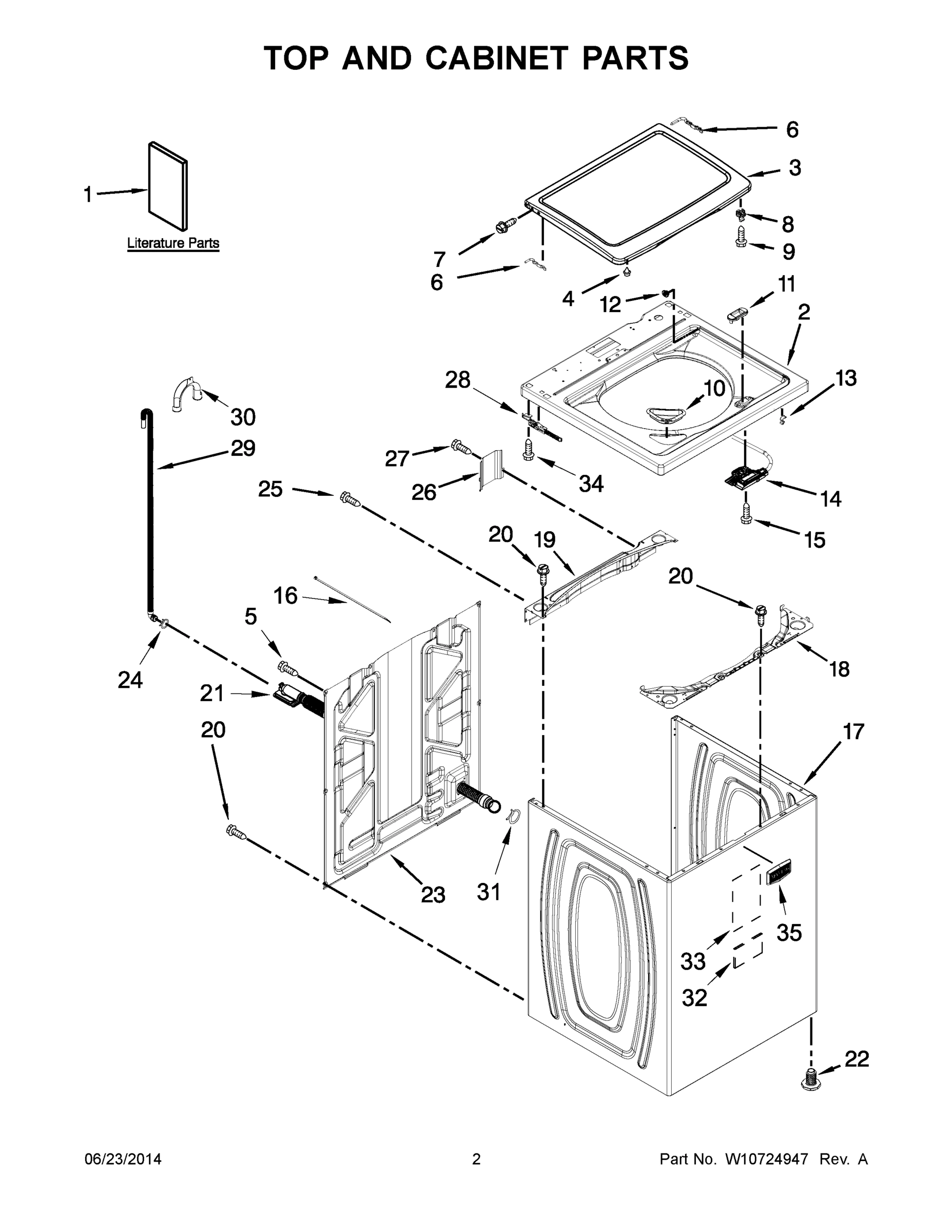 02 - TOP AND CABINET PARTS