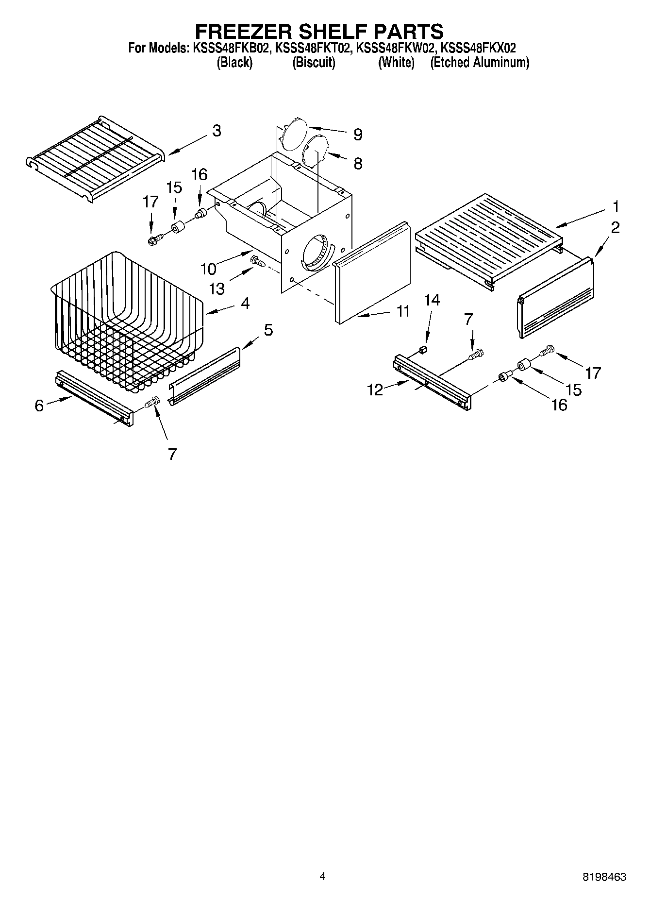 03 - FREEZER SHELF PARTS