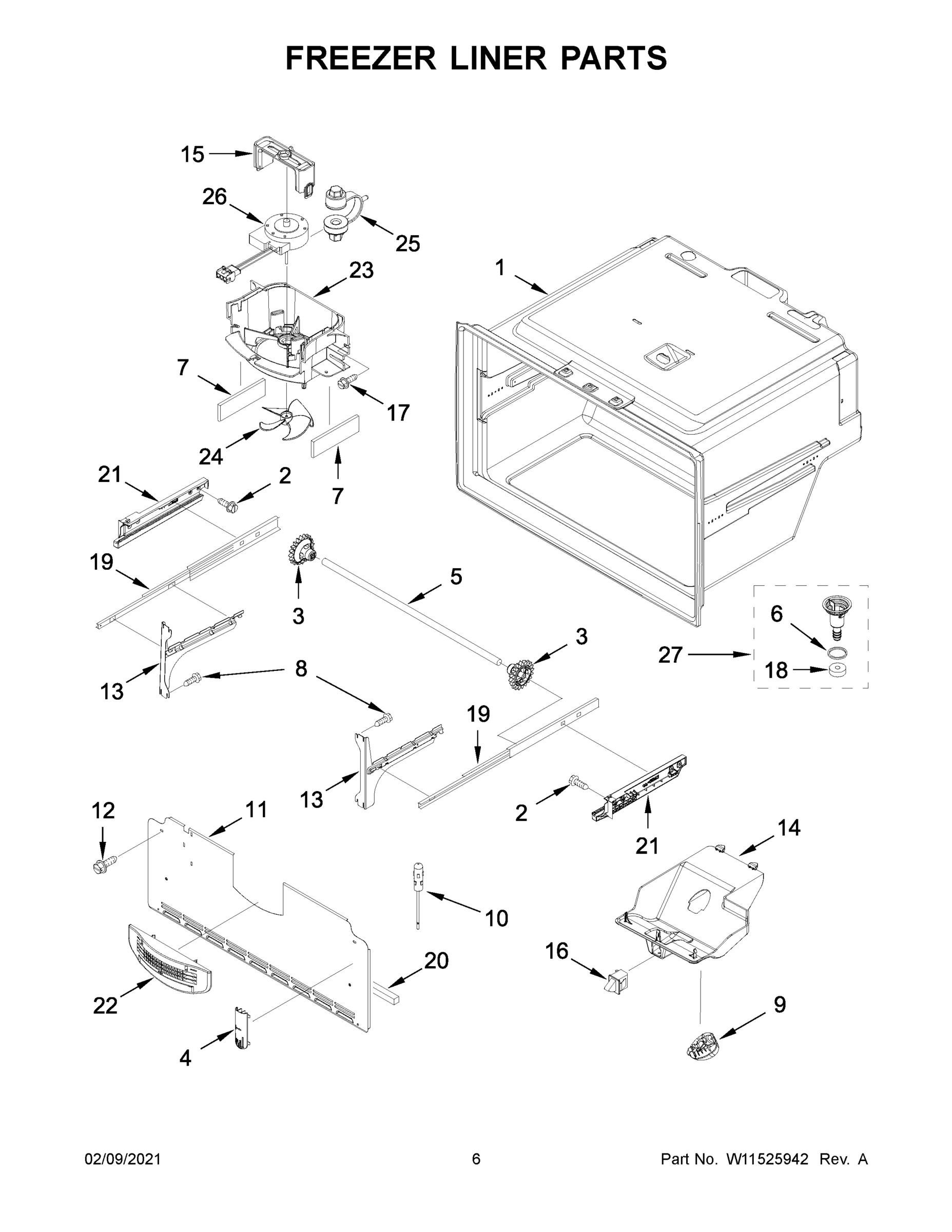 04 - FREEZER LINER PARTS