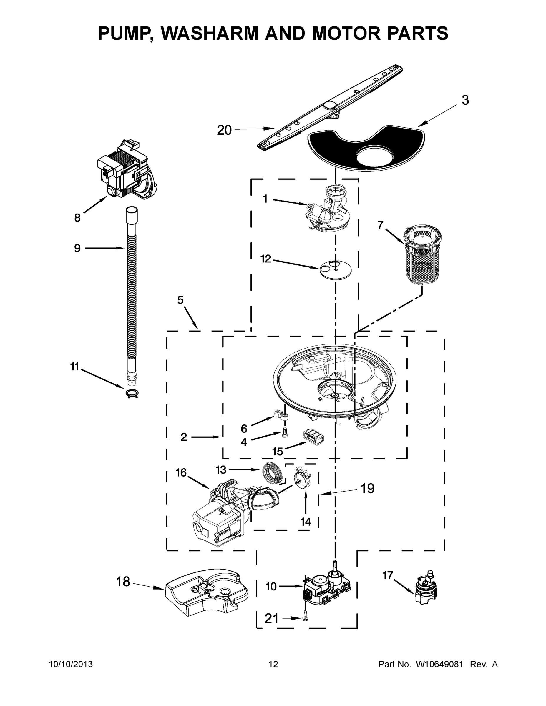 07 - PUMP, WASHARM AND MOTOR PARTS