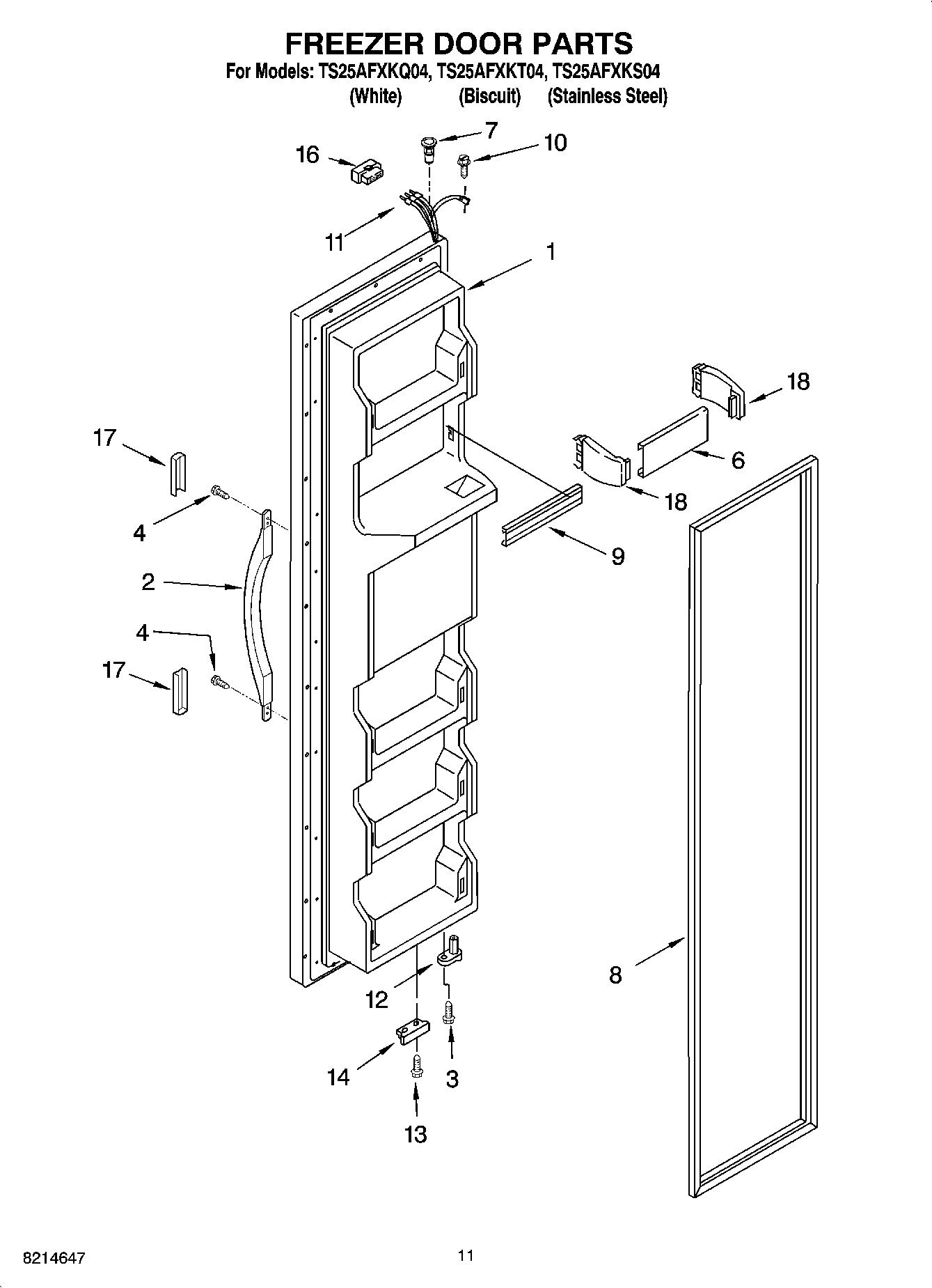 07 - FREEZER DOOR PARTS