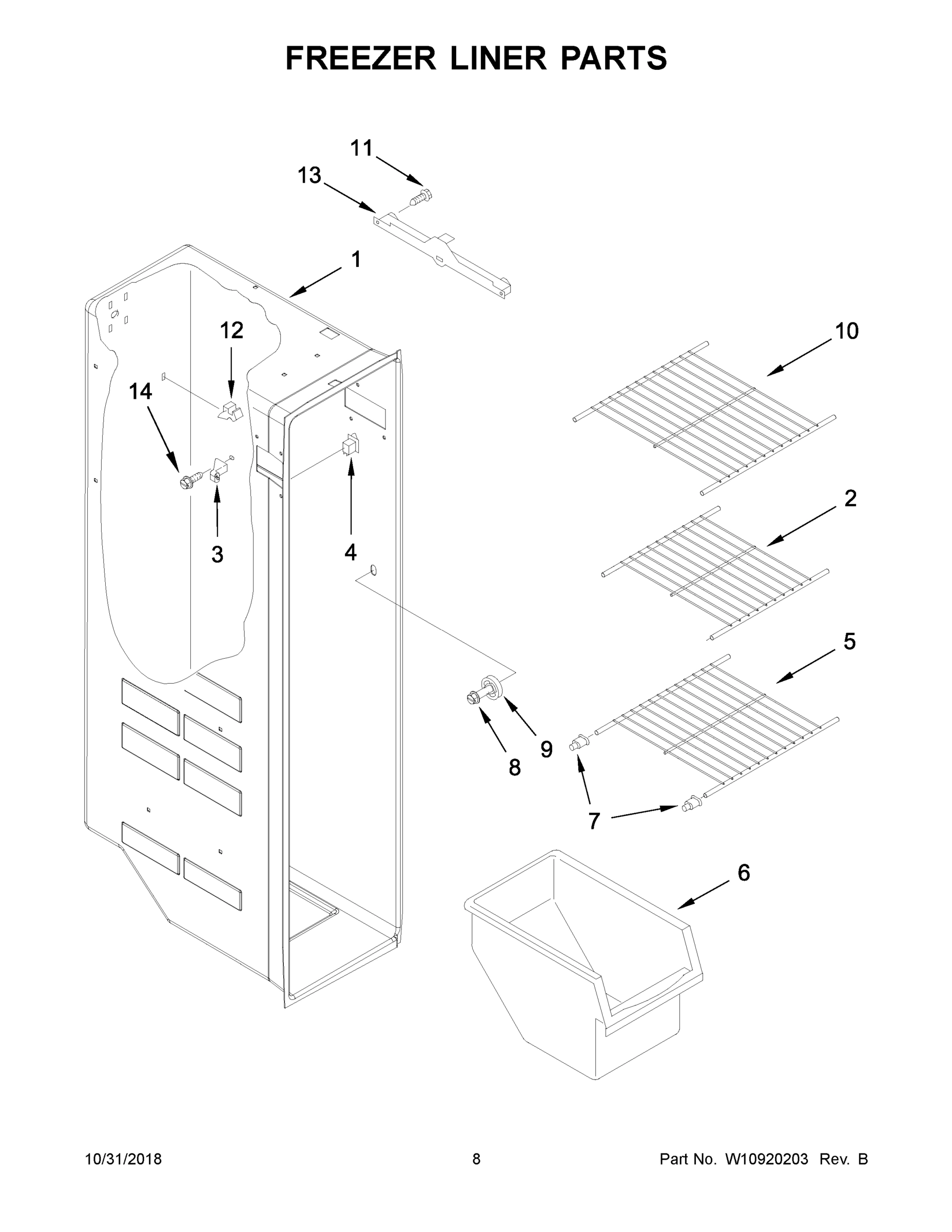 05 - FREEZER LINER PARTS