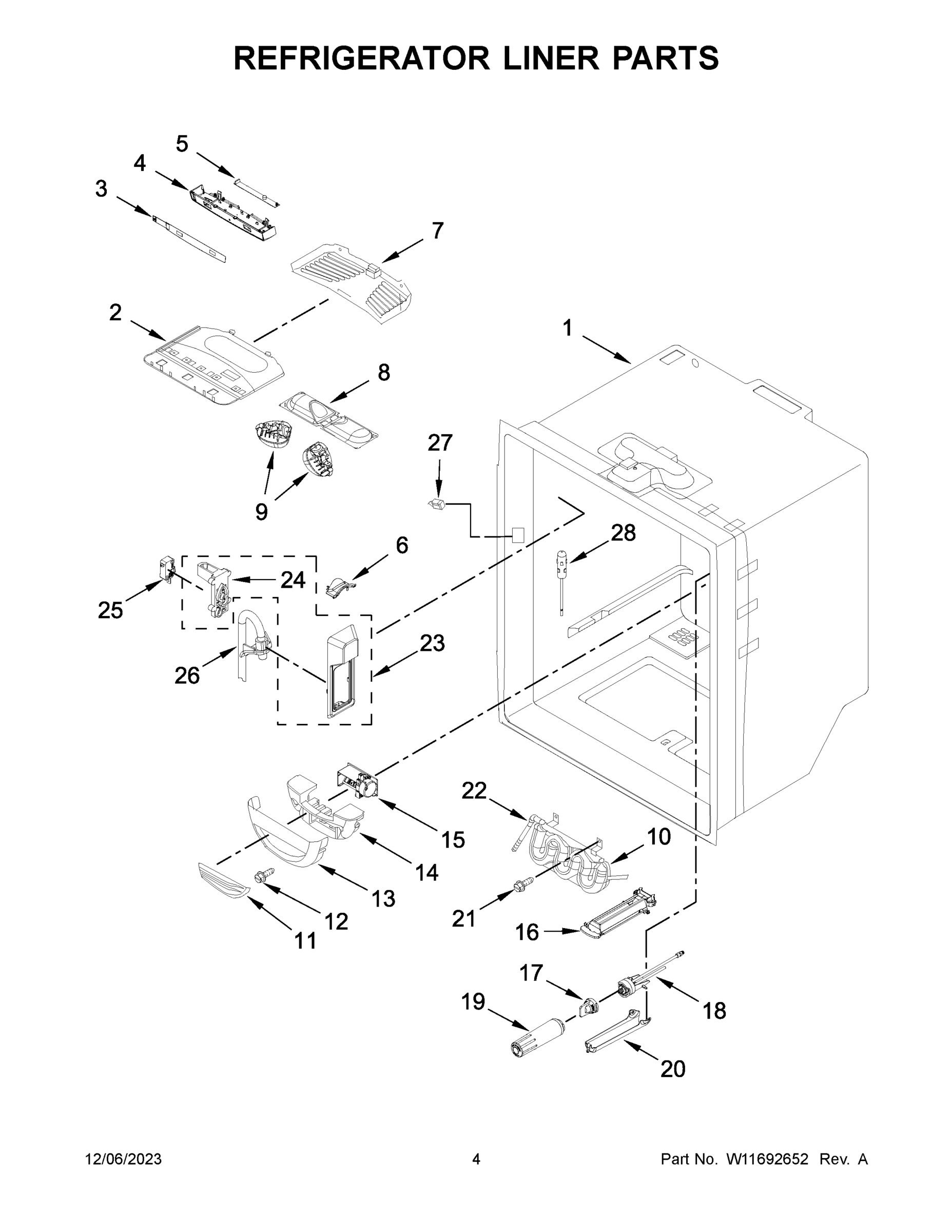 03 - REFRIGERATOR LINER PARTS