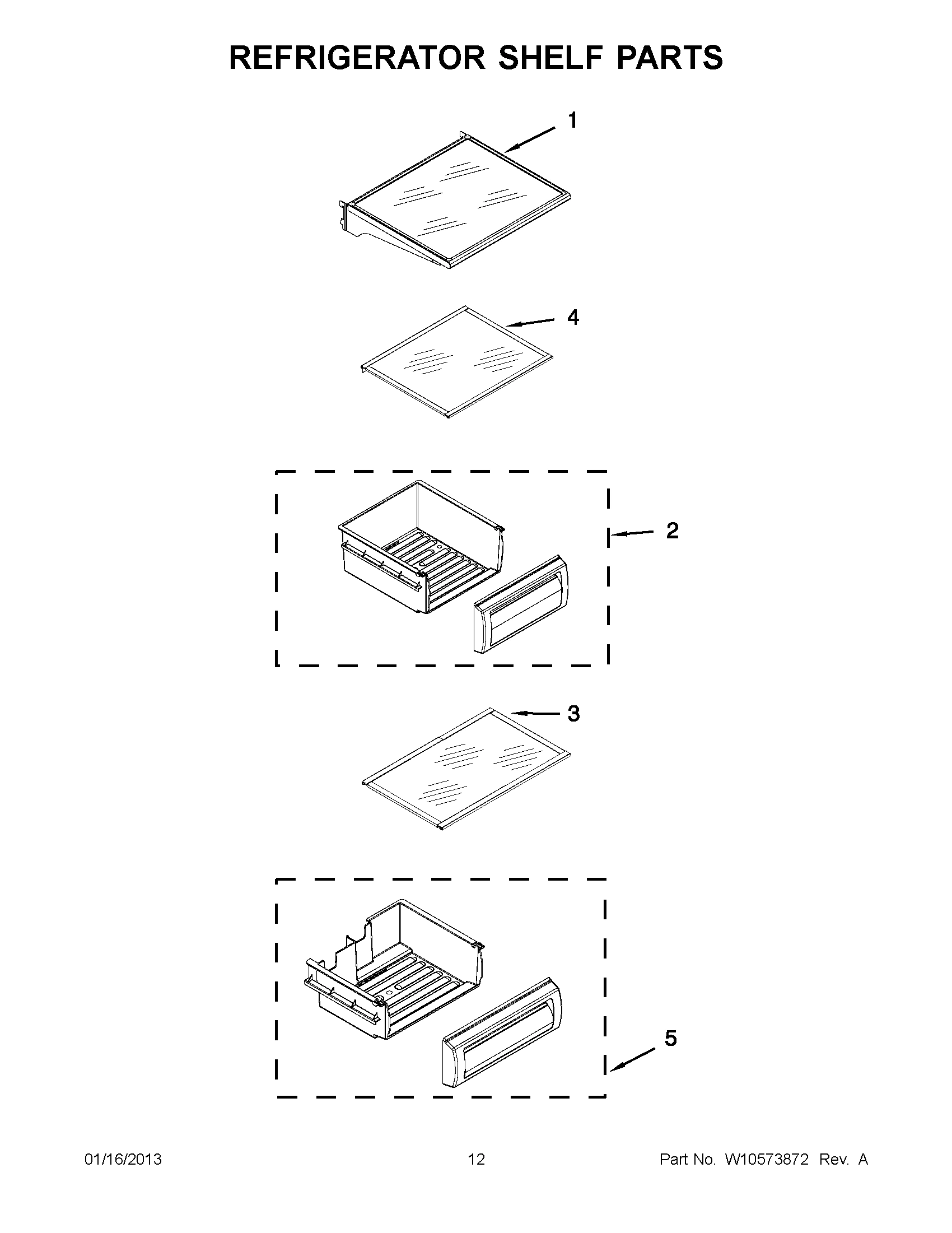 06 - REFRIGERATOR SHELF PARTS