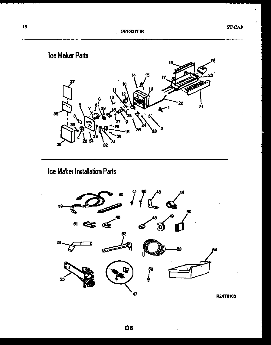 10 - ICE MAKER AND INSTALLATION PARTS