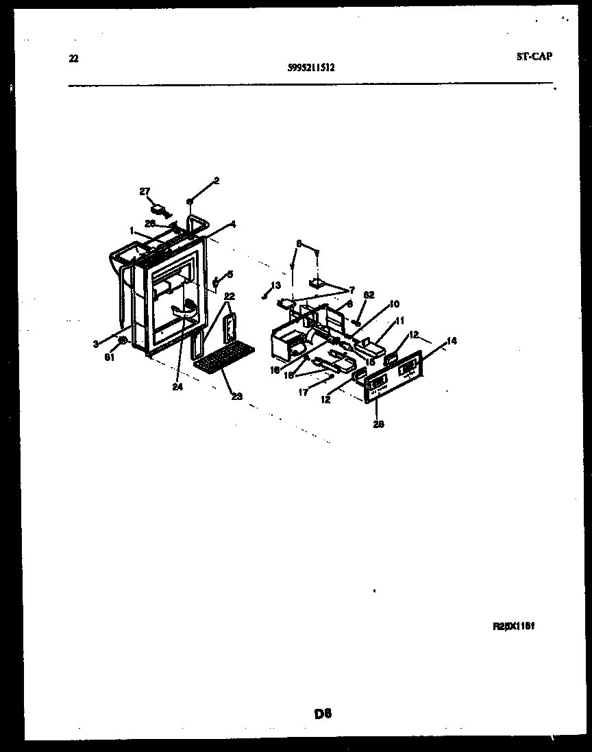 12 - ICE DOOR, DISPENSER AND WATER TANK