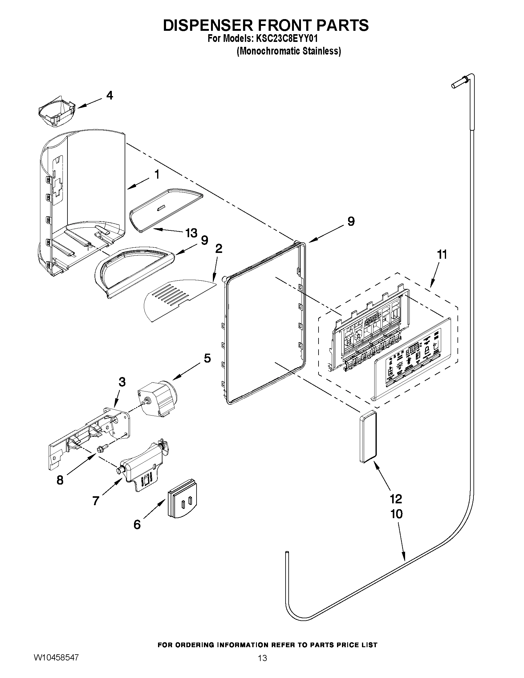 08 - DISPENSER FRONT PARTS