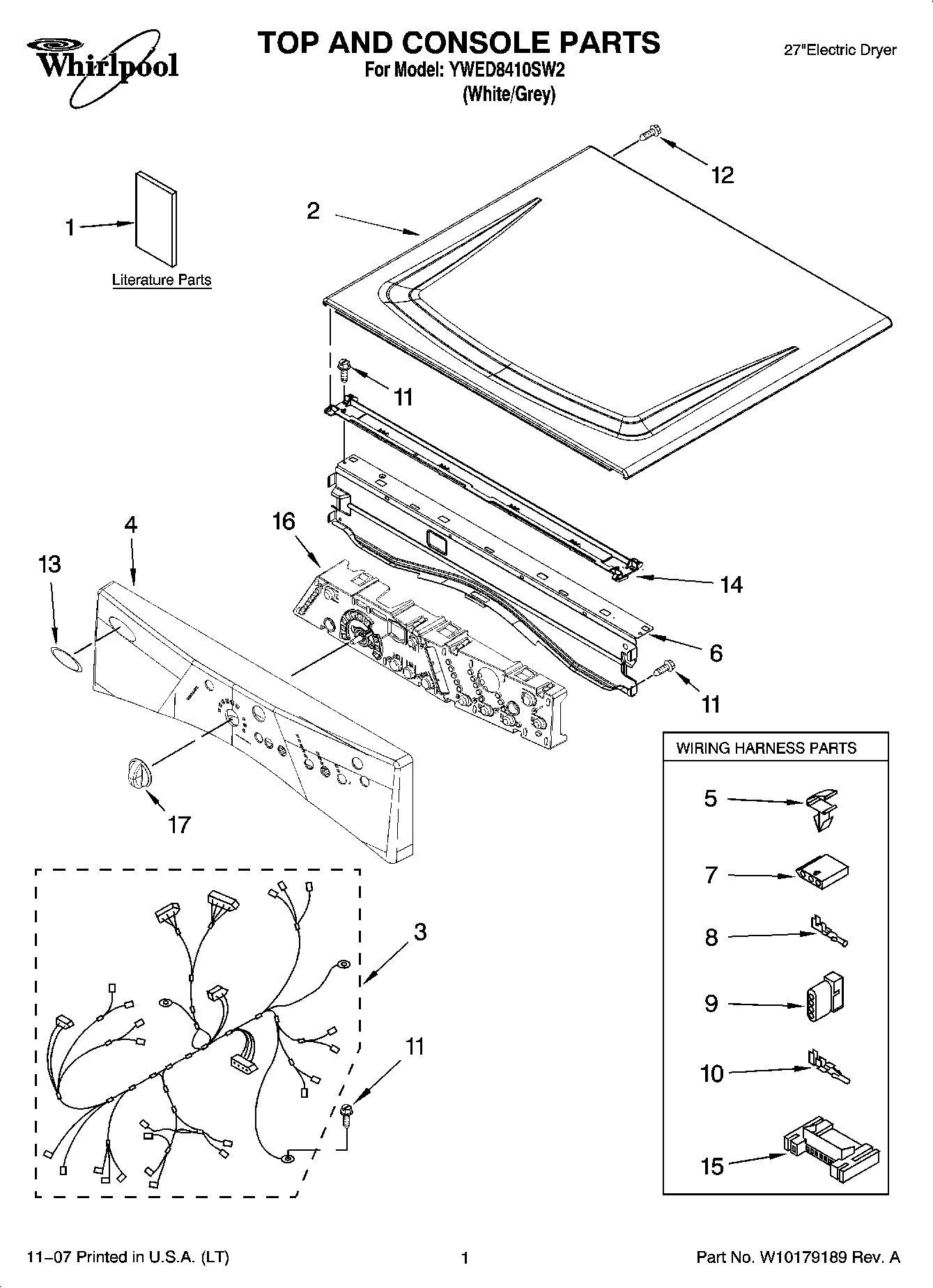 01 - TOP AND CONSOLE PARTS