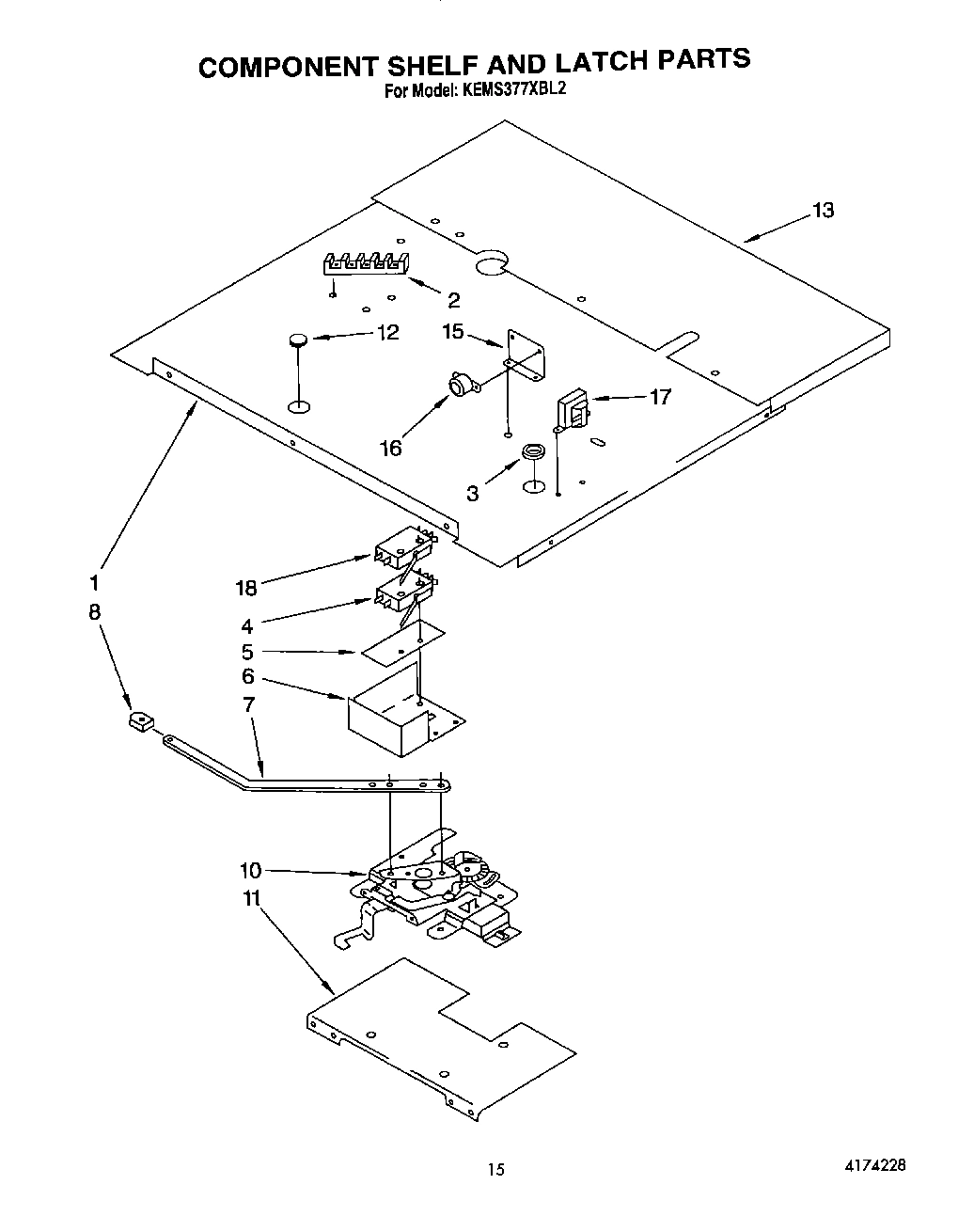 12 - COMPONENT SHELF AND LATCH