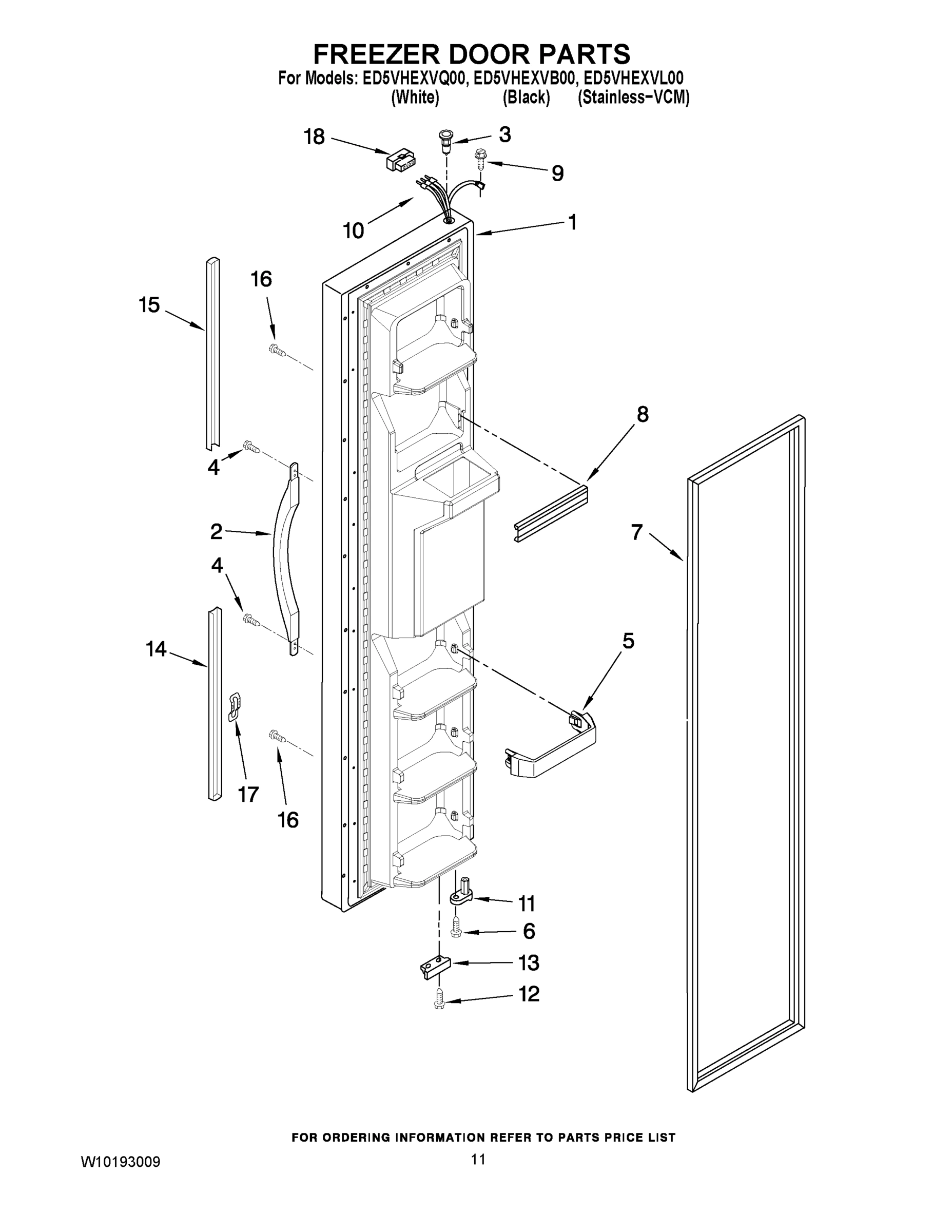 07 - FREEZER DOOR PARTS