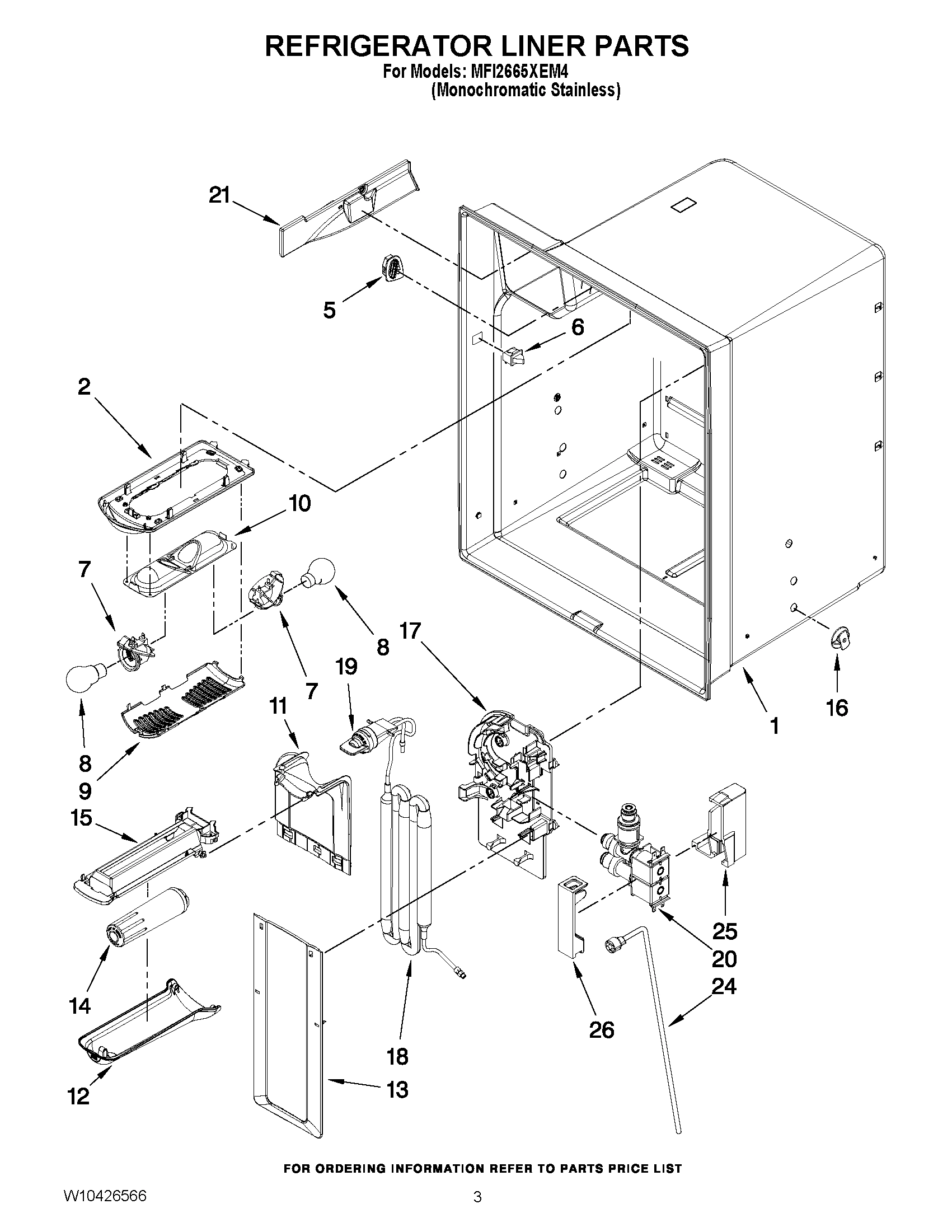 02 - REFRIGERATOR LINER PARTS