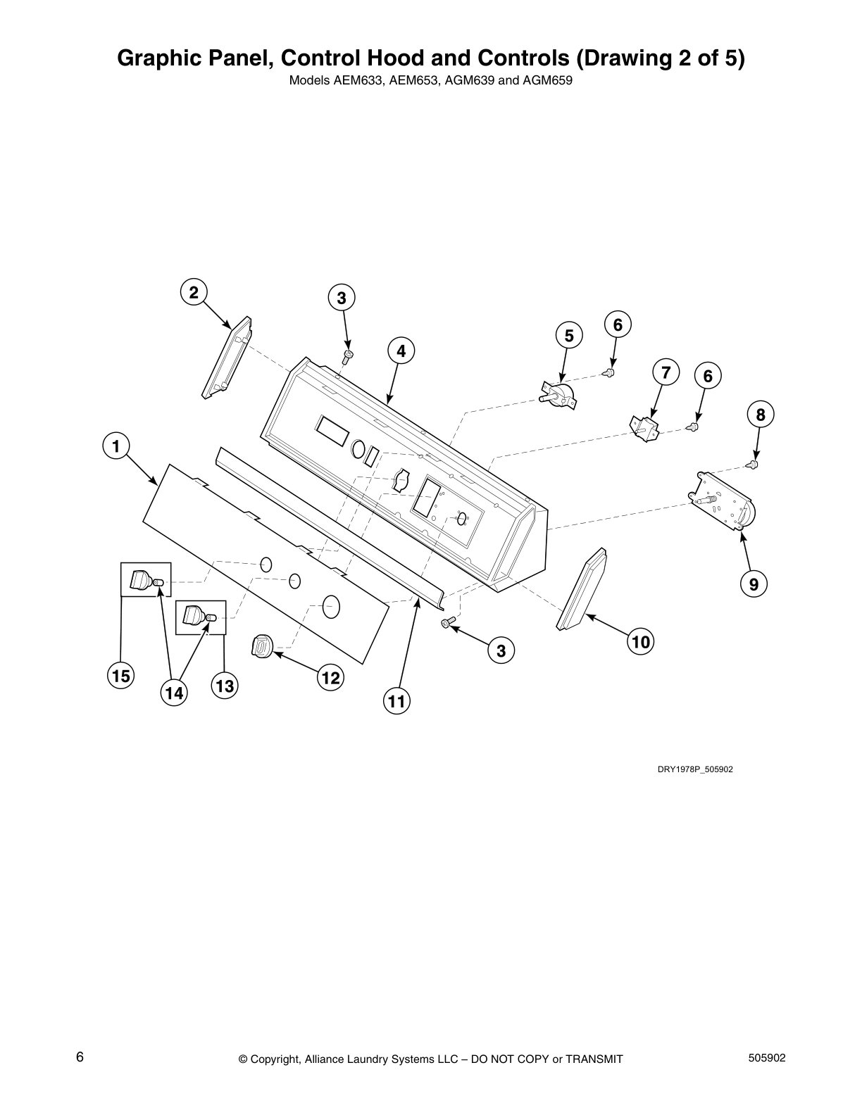 Graphic Panel, Control Hood and Controls (Drawing 2 of 5)