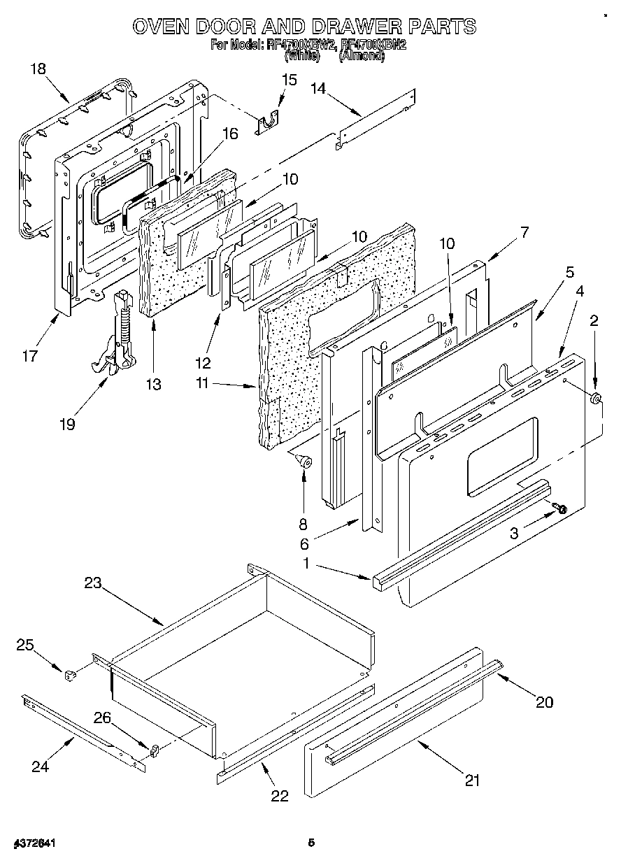 03 - OVEN DOOR AND DRAWER