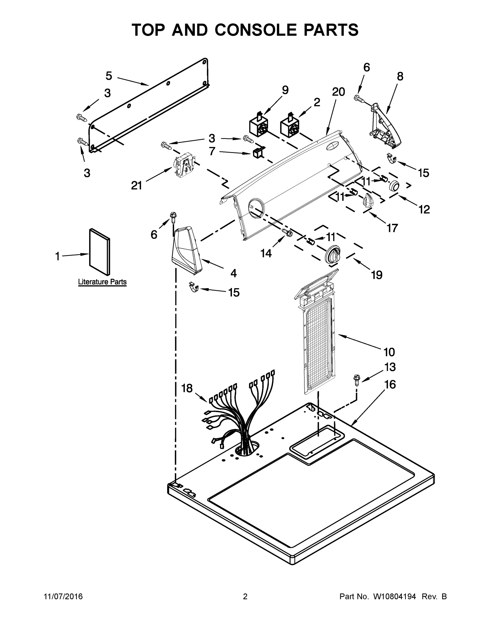 02 - TOP AND CONSOLE PARTS