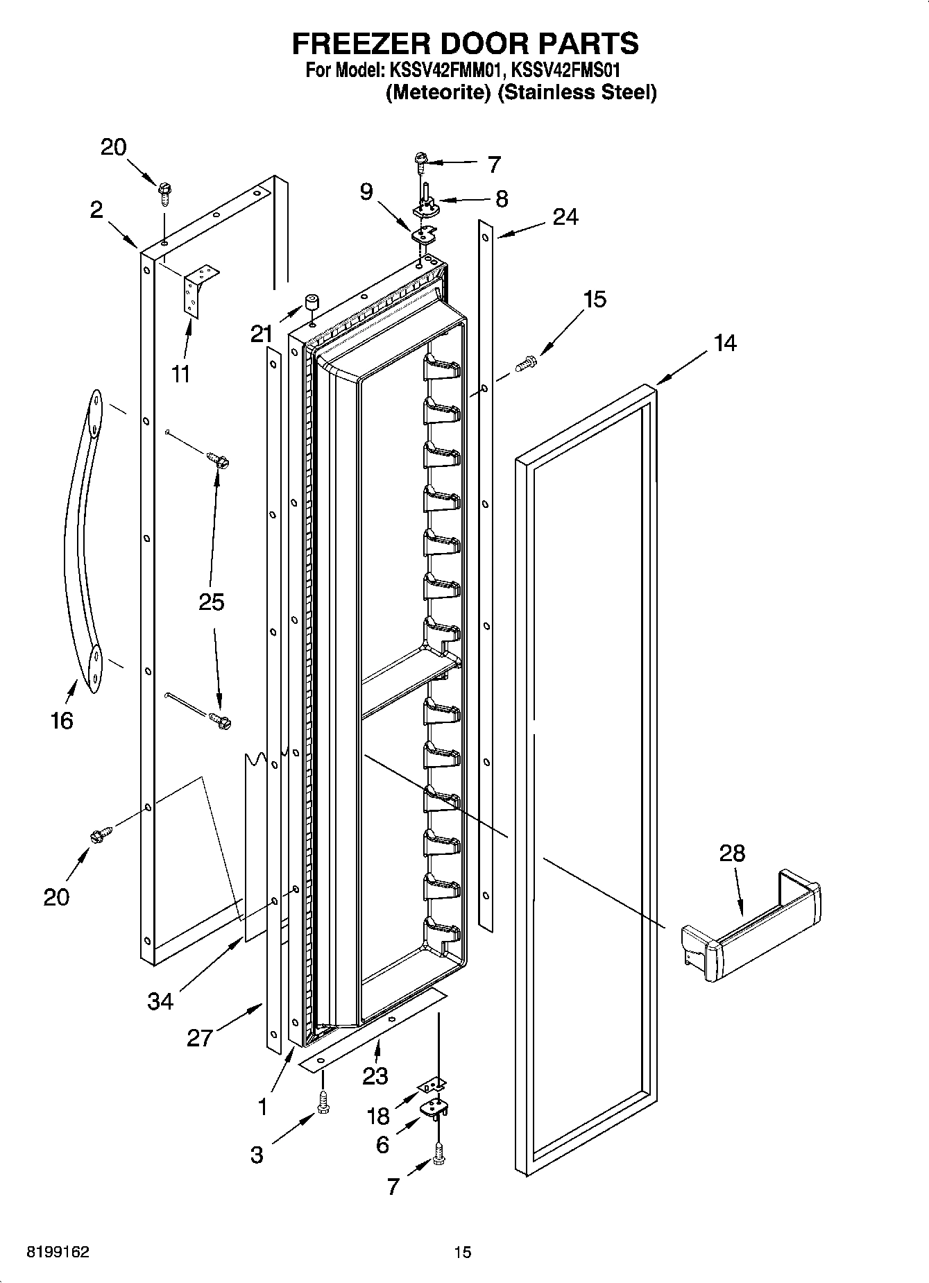 10 - FREEZER DOOR PARTS