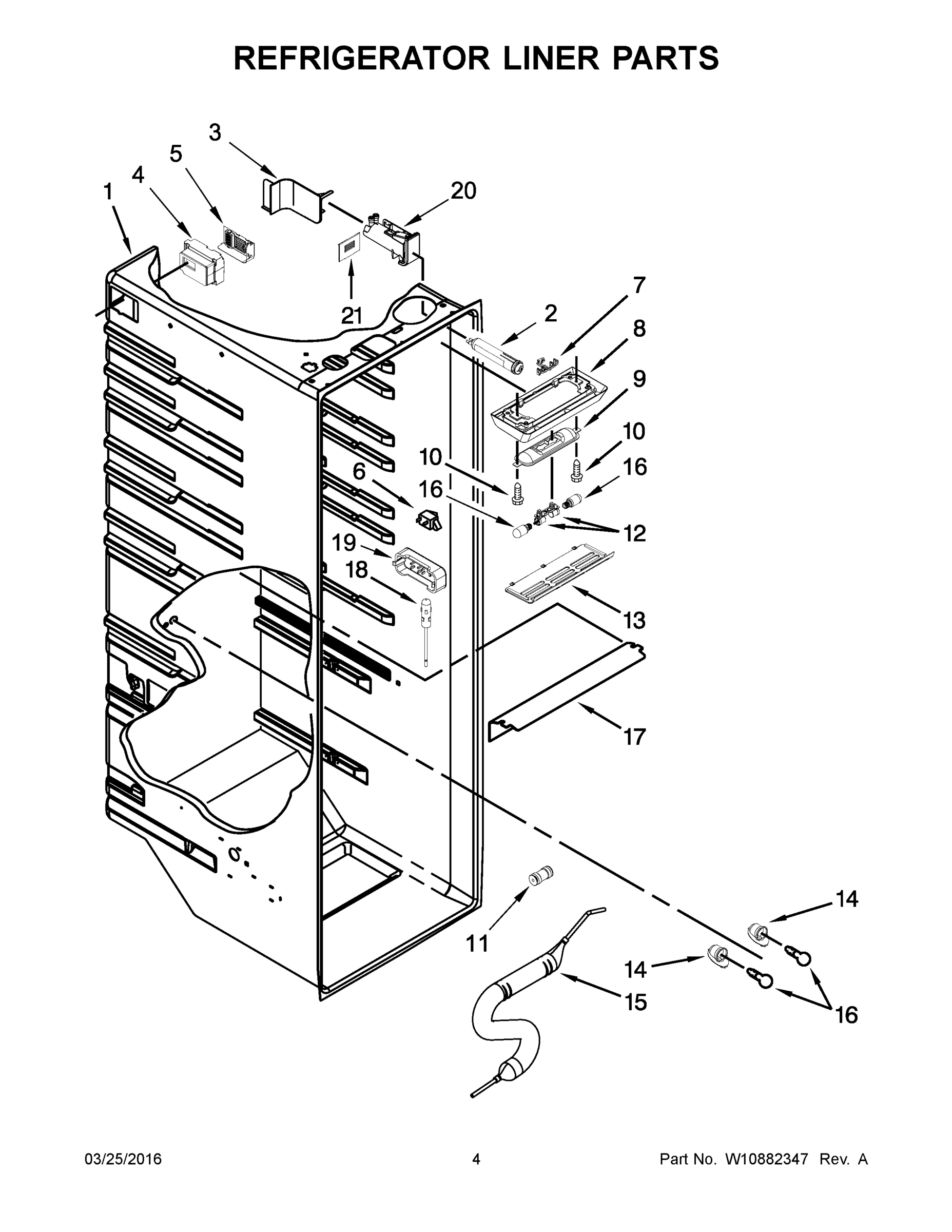 03 - REFRIGERATOR LINER PARTS