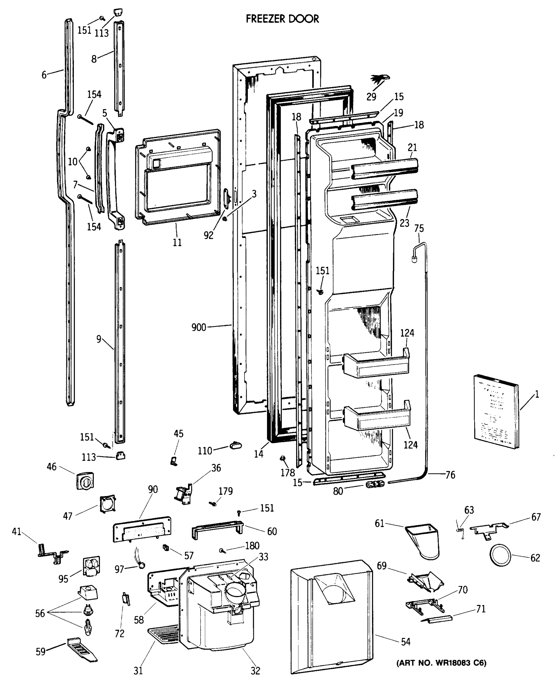 FREEZER DOOR