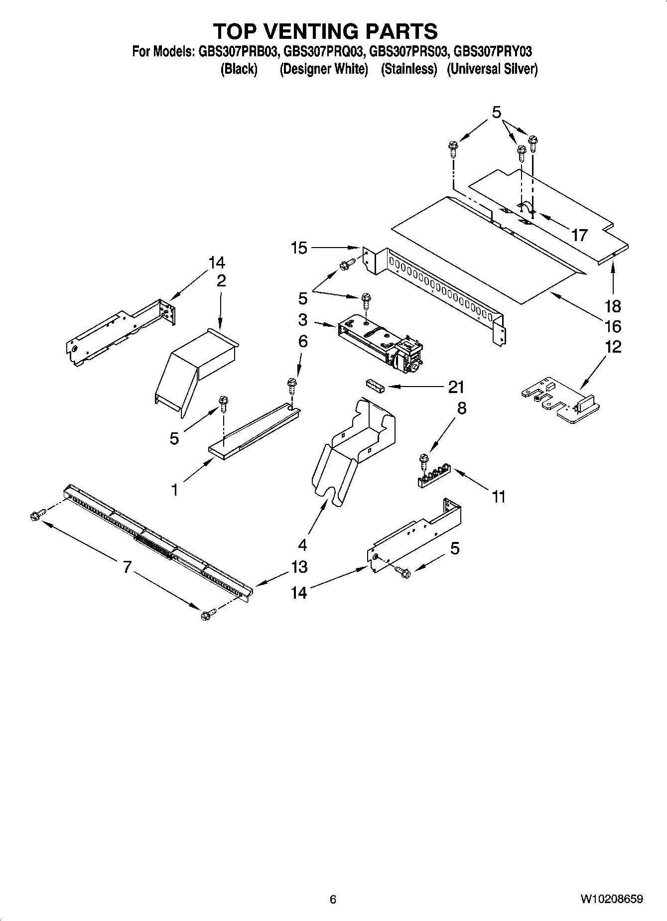 05 - TOP VENTING PARTS, OPTIONAL PARTS