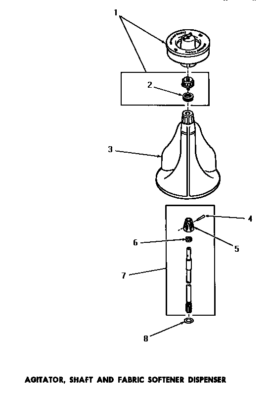 09 - AGITATOR, SHAFT & FABRIC SOFTENER DISP