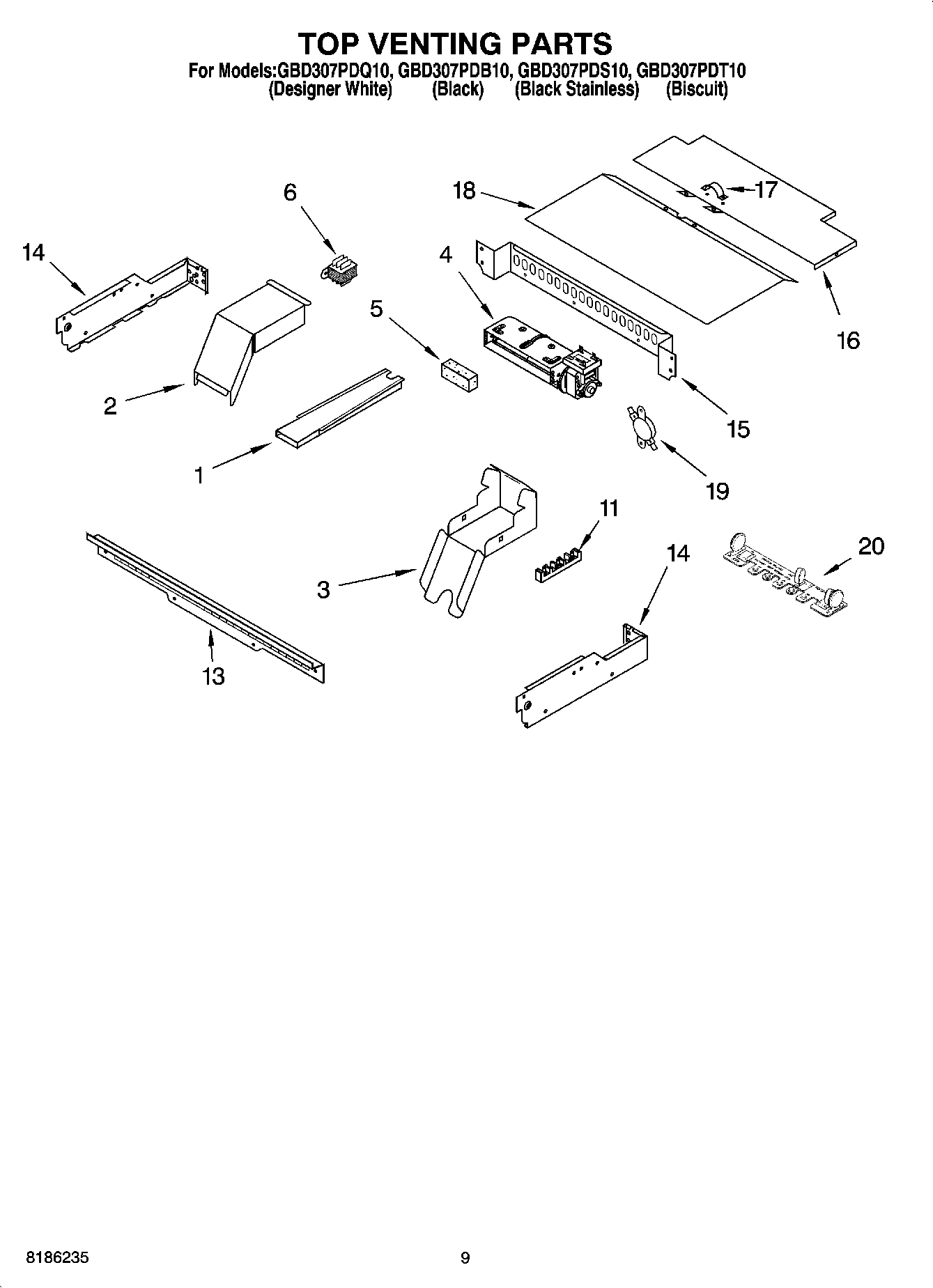 07 - TOP VENTING PARTS, OPTIONAL PARTS