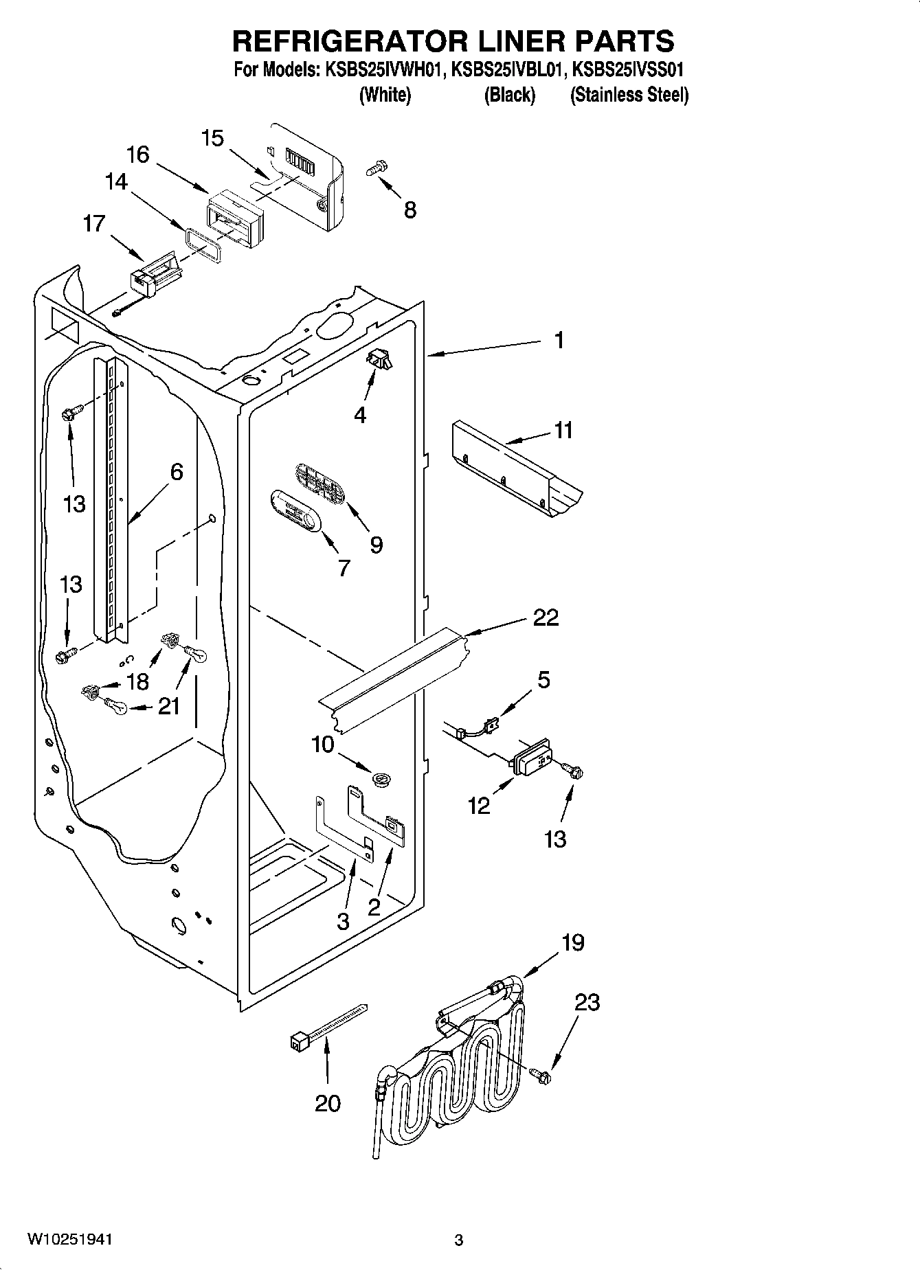 02 - REFRIGERATOR LINER PARTS