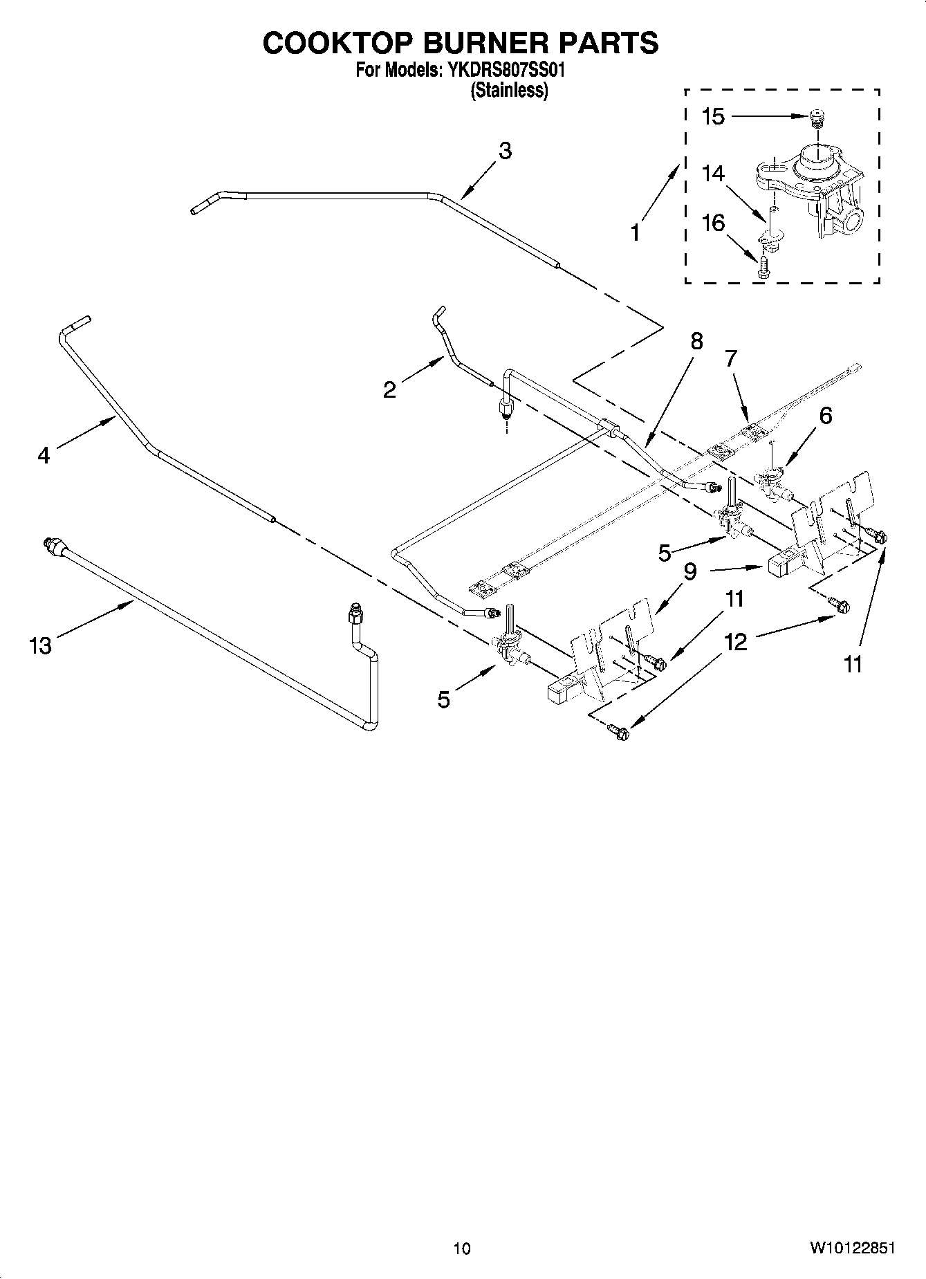 07 - COOKTOP BURNER PARTS