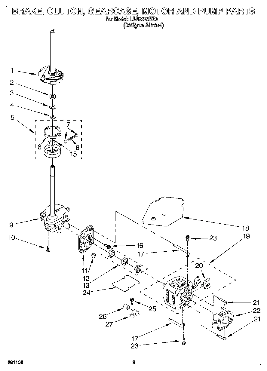 07 - BRAKE, CLUTCH, GEARCASE, MOTOR AND PUMP
