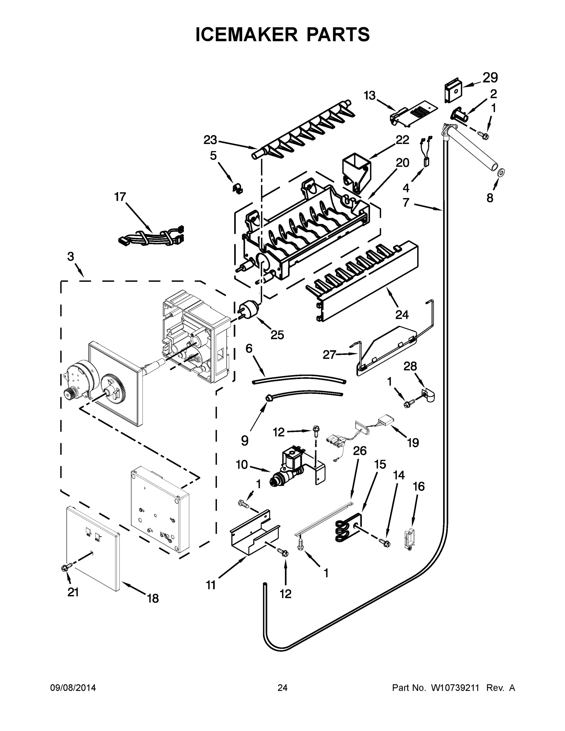 13 - ICEMAKER PARTS