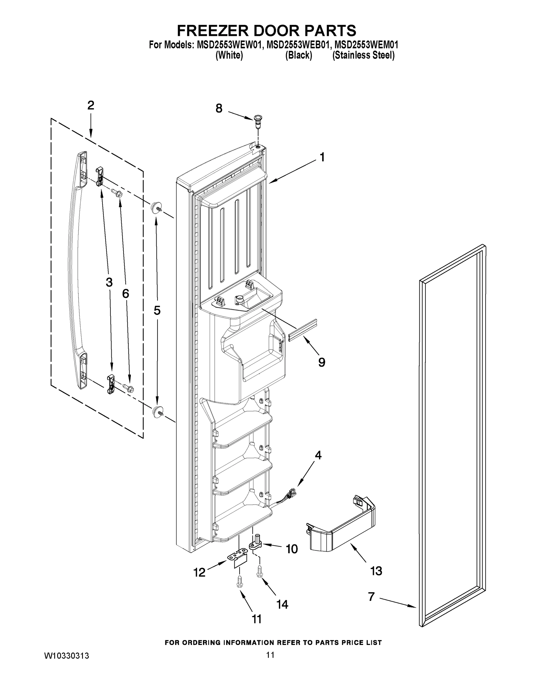 07 - FREEZER DOOR PARTS