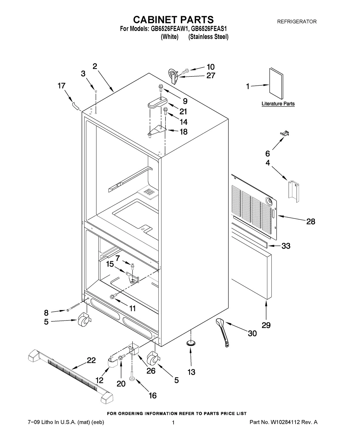 01 - CABINET PARTS
