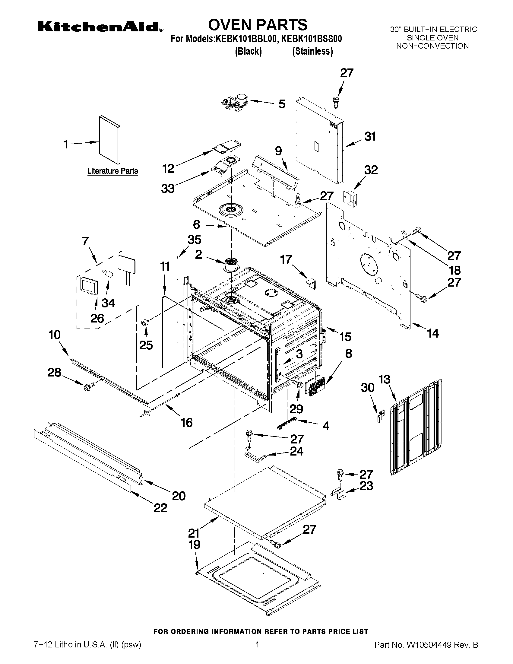 01 - OVEN PARTS