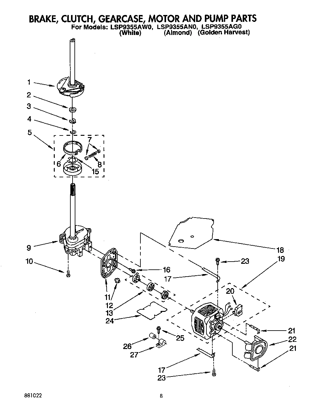 06 - BRAKE, CLUTCH, GEARCASE, MOTOR AND PUMP