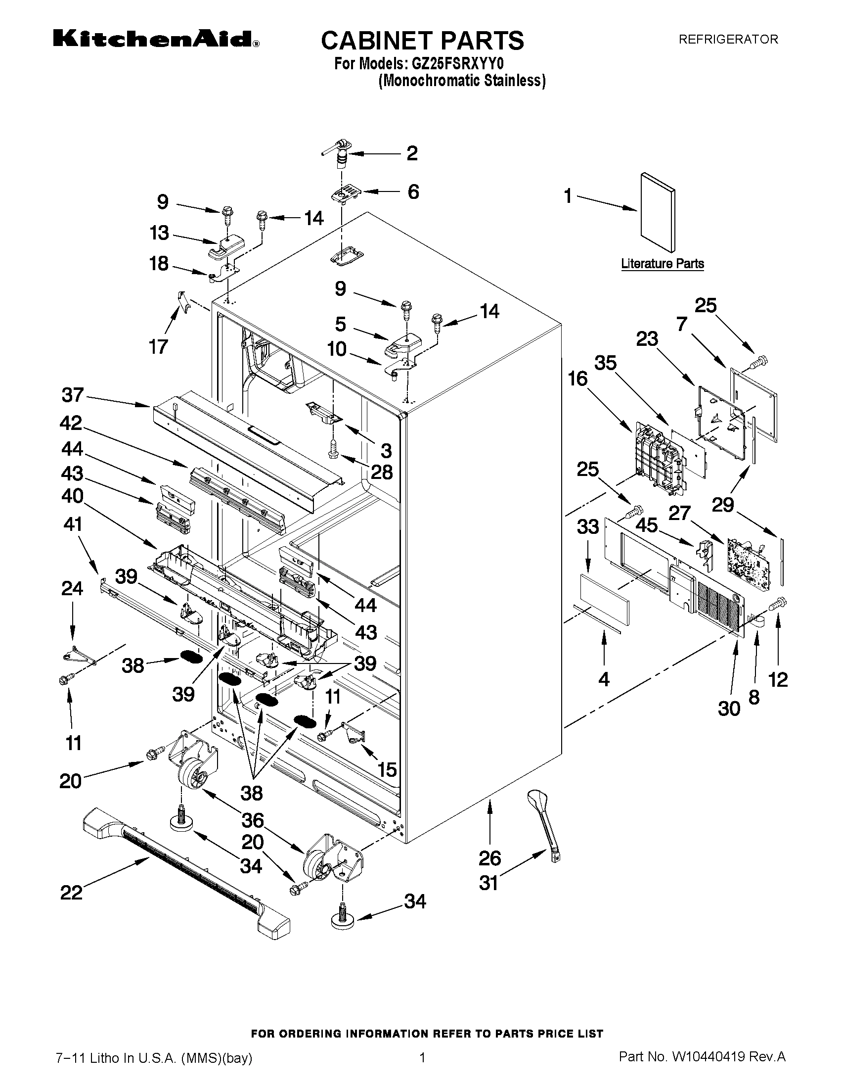 01 - CABINET PARTS