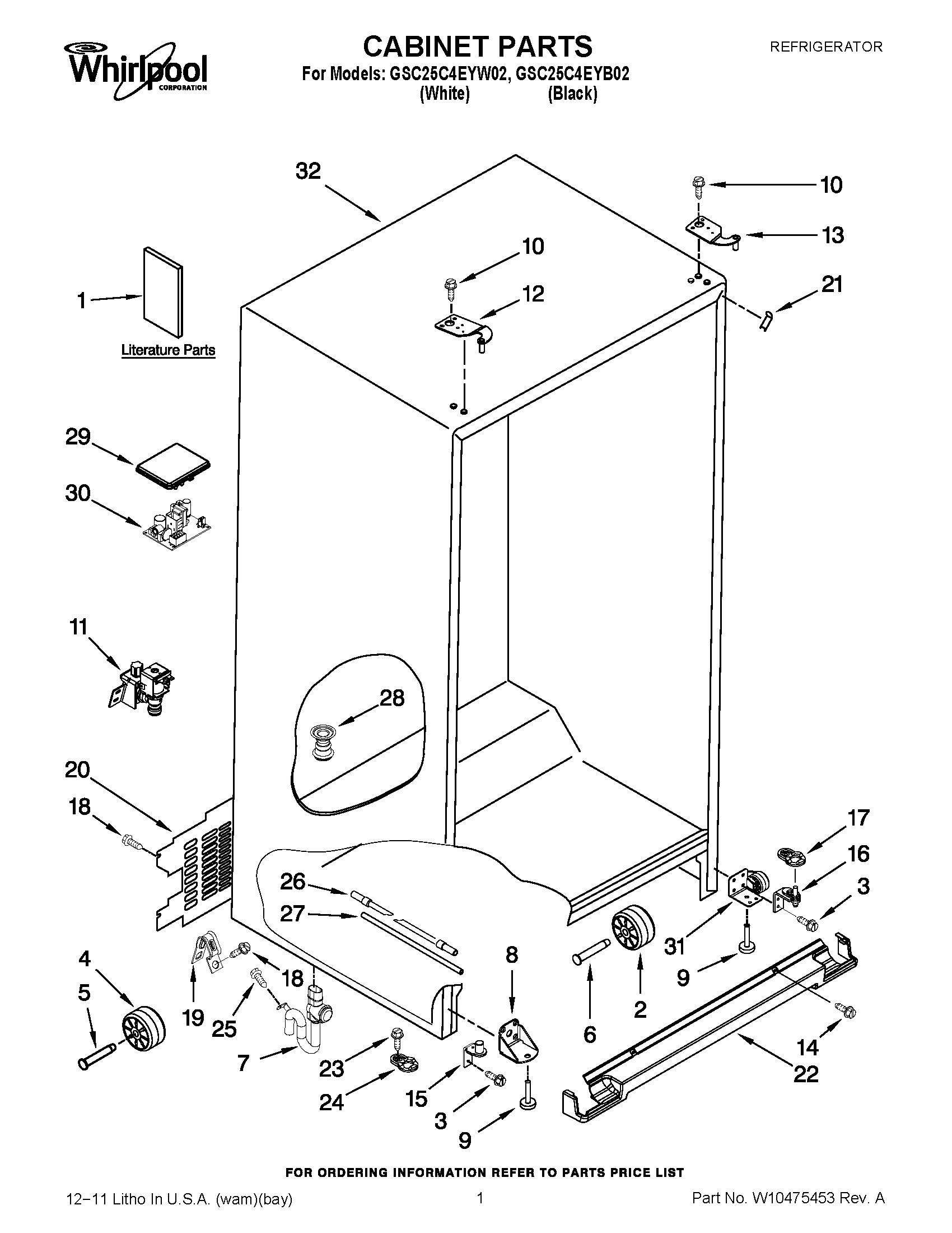 01 - CABINET PARTS