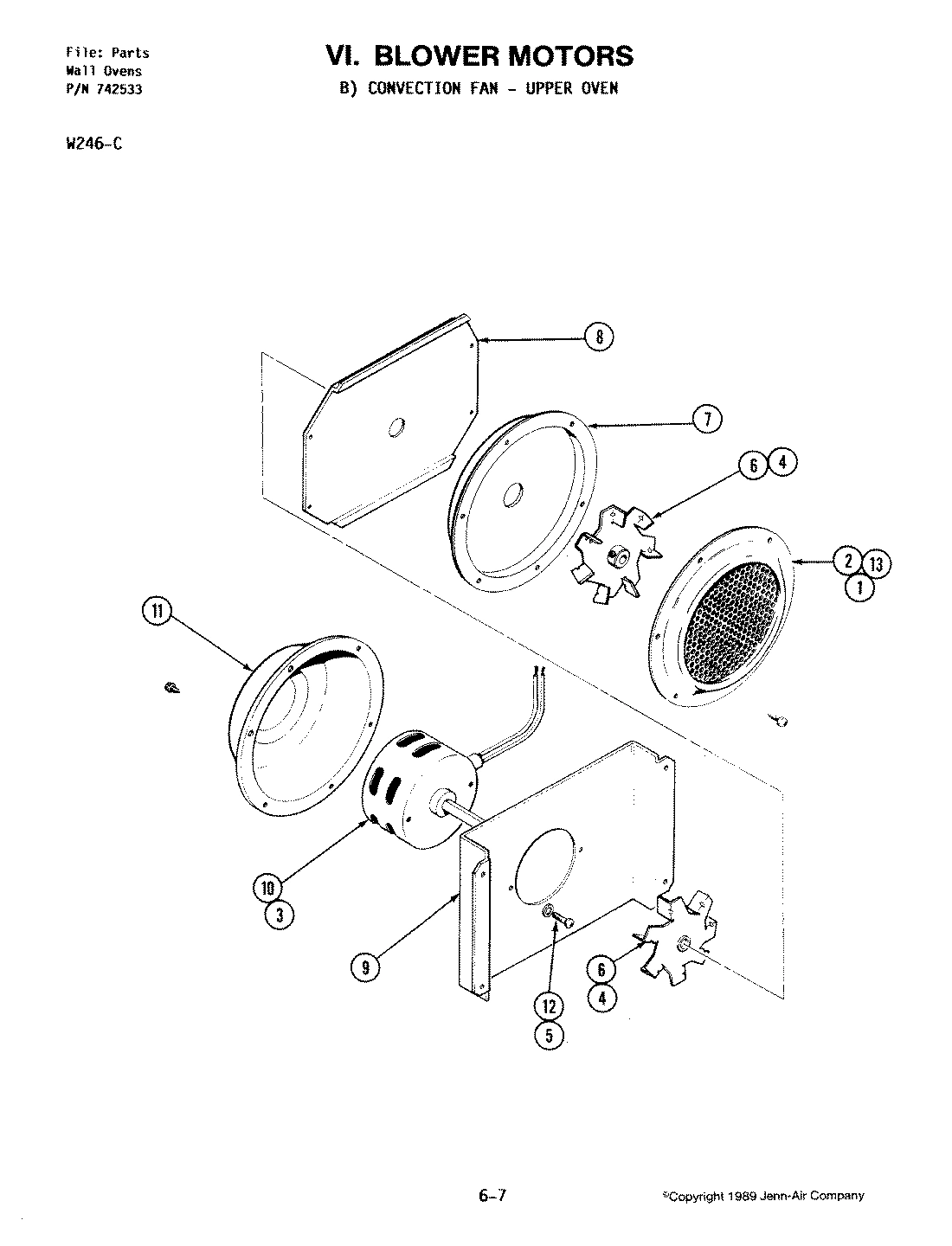 01 - BLOWER MOTOR (CONVECTION FAN UPPER)