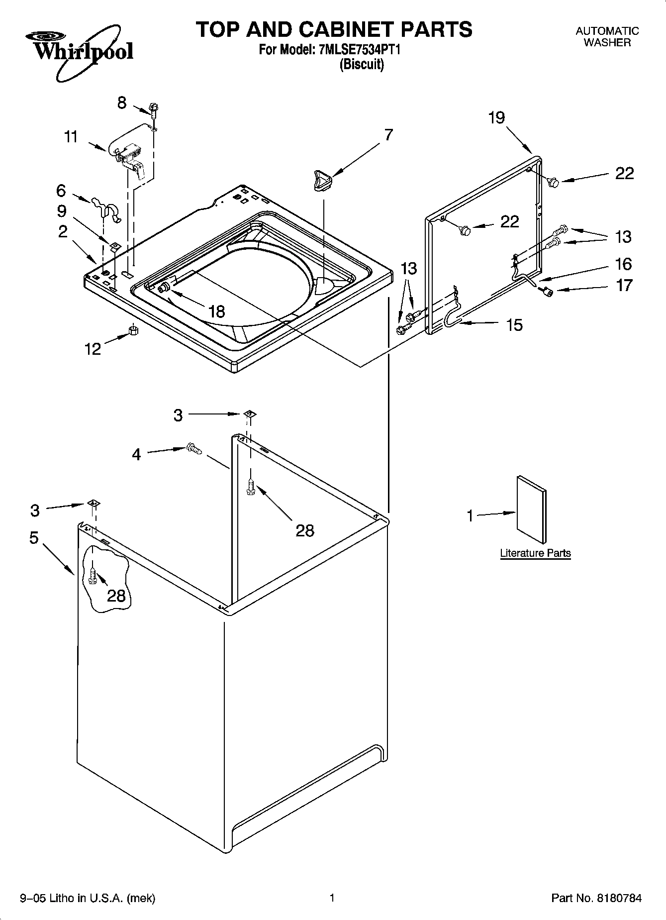 01 - TOP AND CABINET PARTS