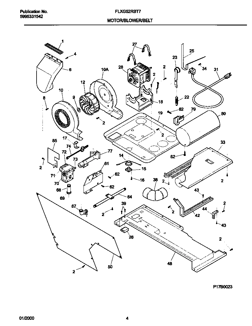 03 - MOTOR/BLOWER/BELT