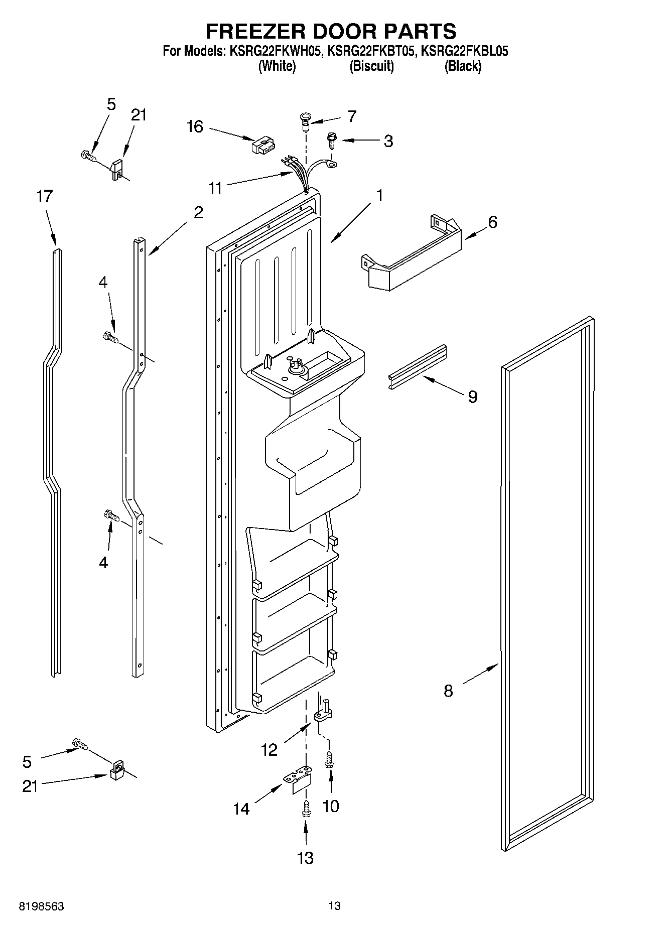 08 - FREEZER DOOR PARTS