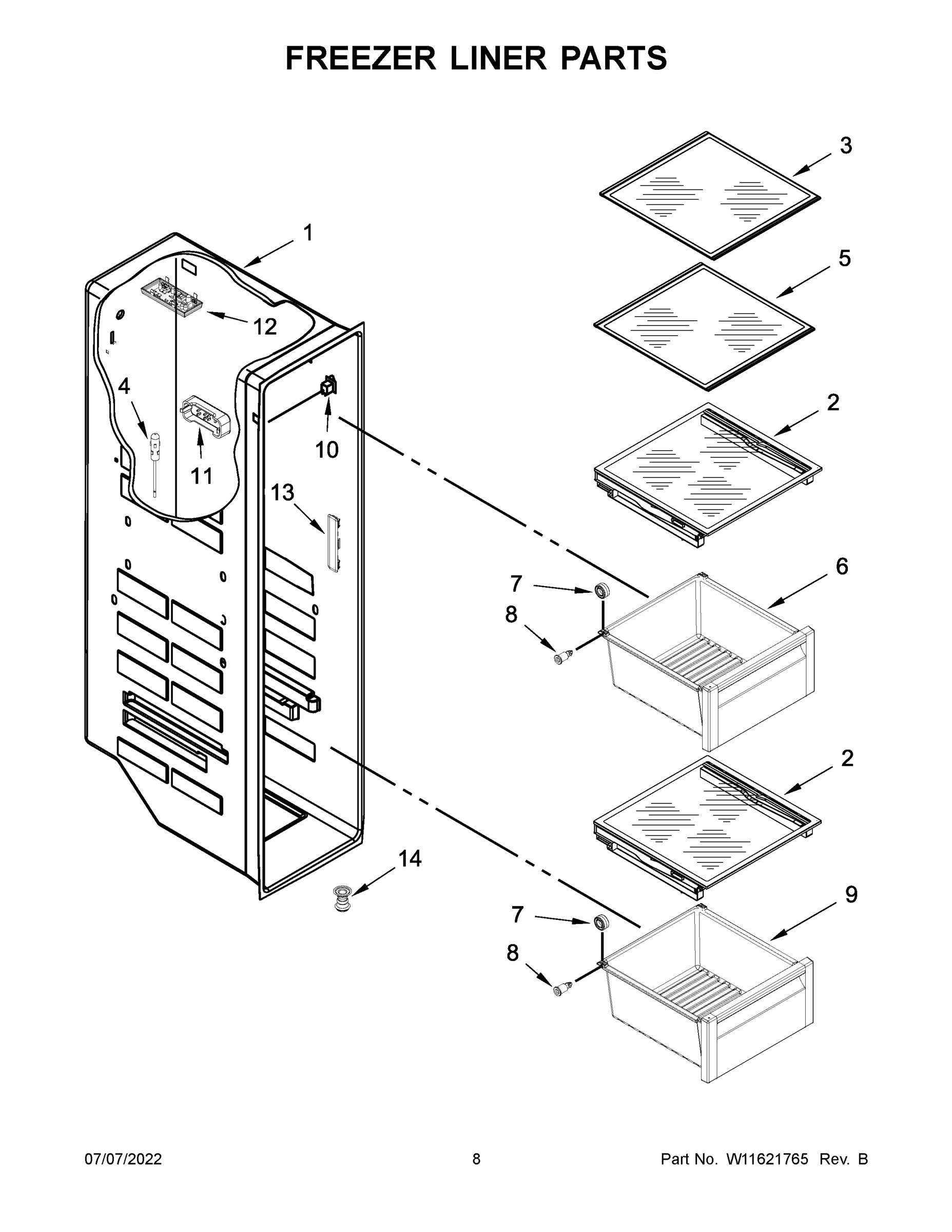 05 - FREEZER LINER PARTS