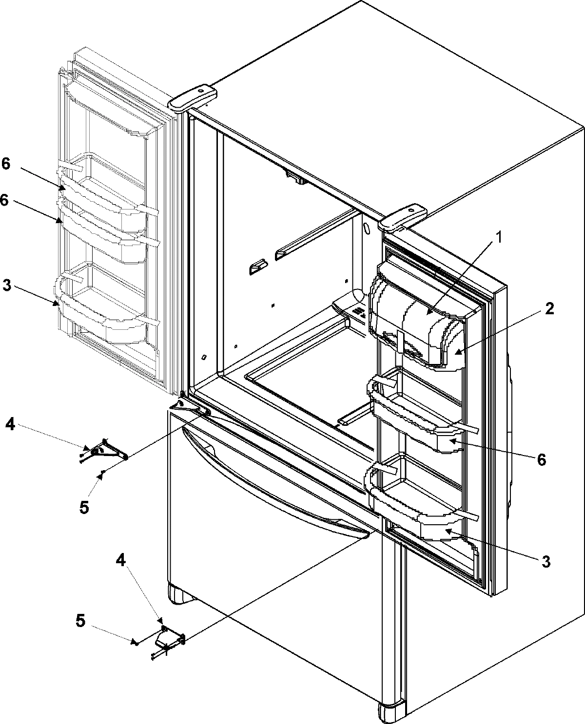 11 - REF DR STORAGE & CENTER HINGES