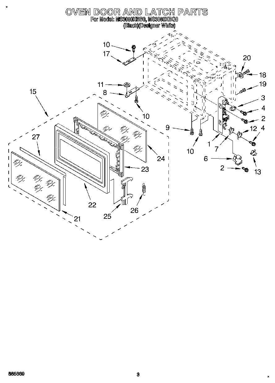03 - OVEN DOOR AND LATCH
