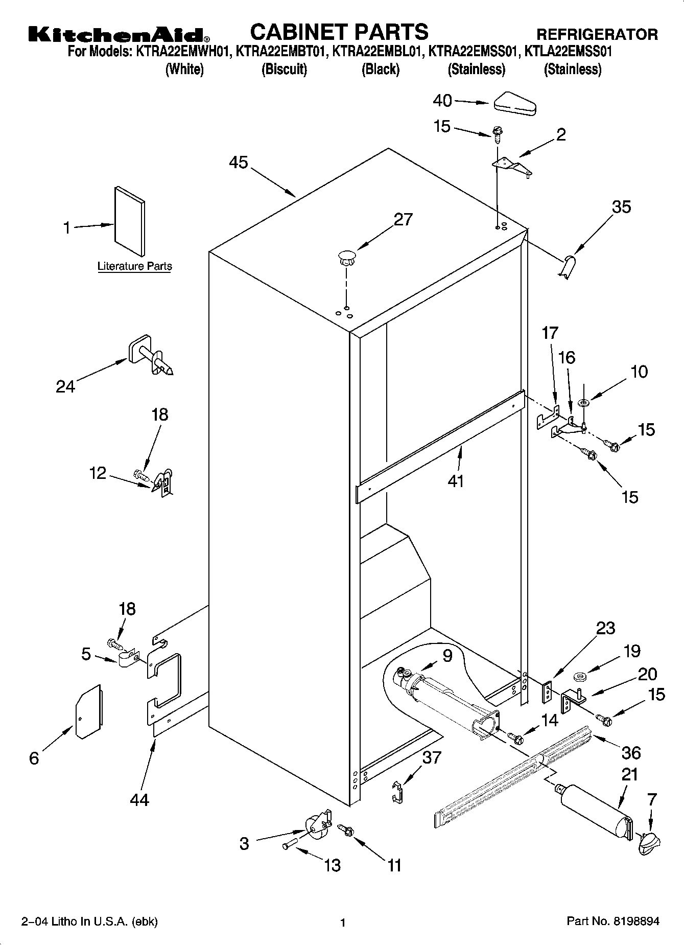 01 - CABINET PARTS