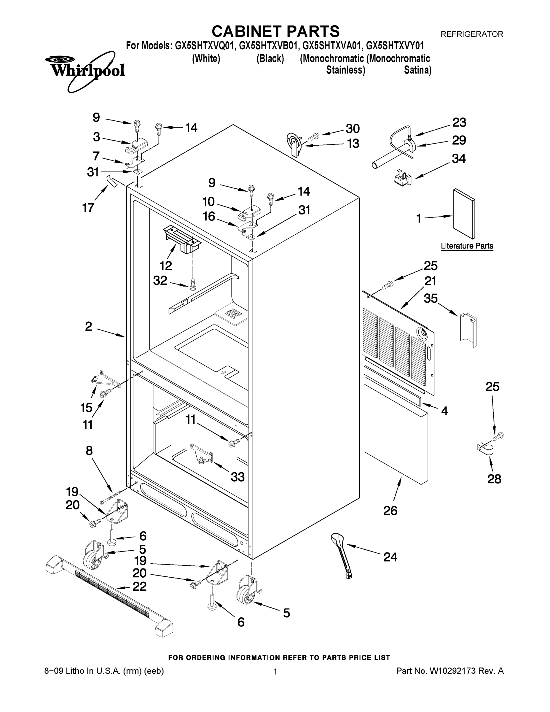 01 - CABINET PARTS