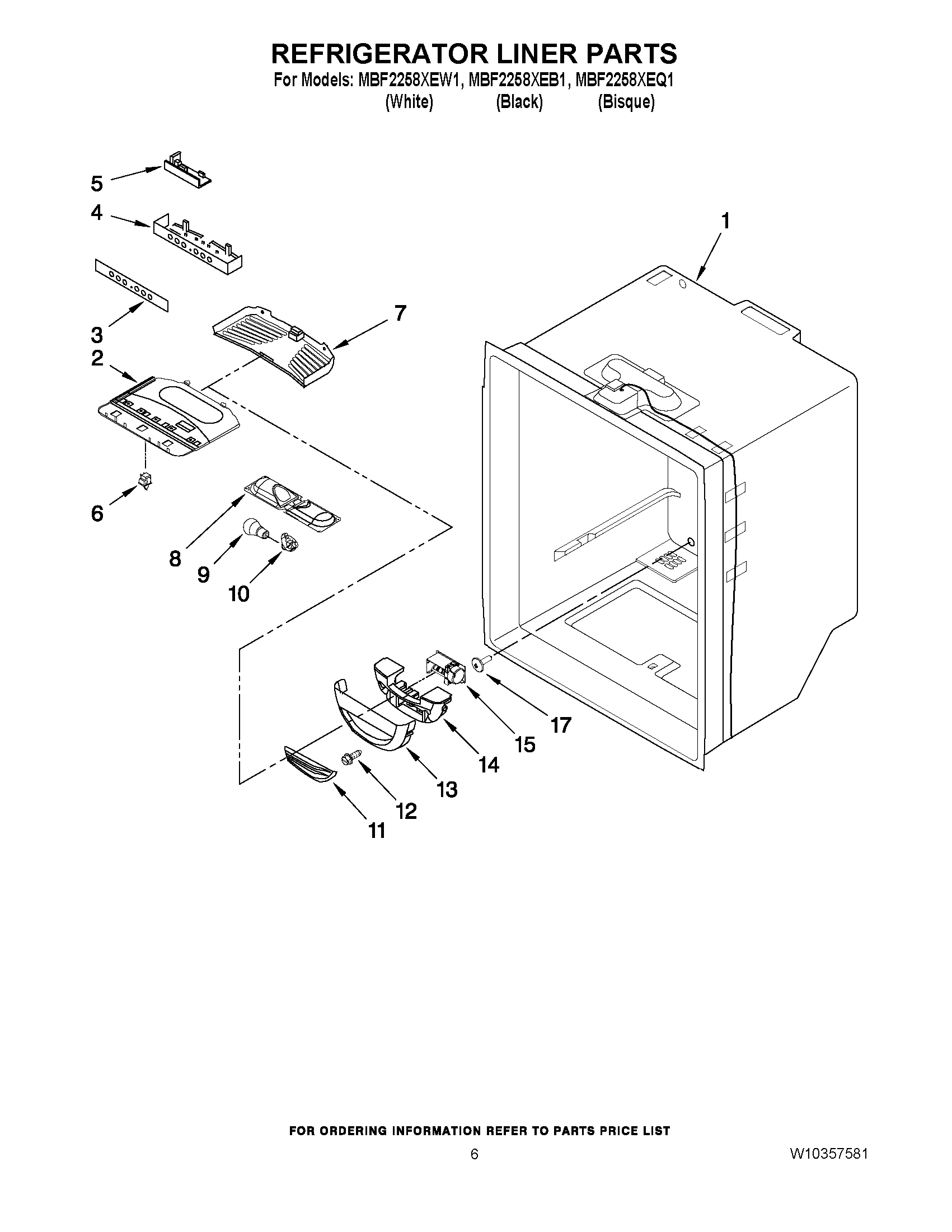 04 - REFRIGERATOR LINER PARTS
